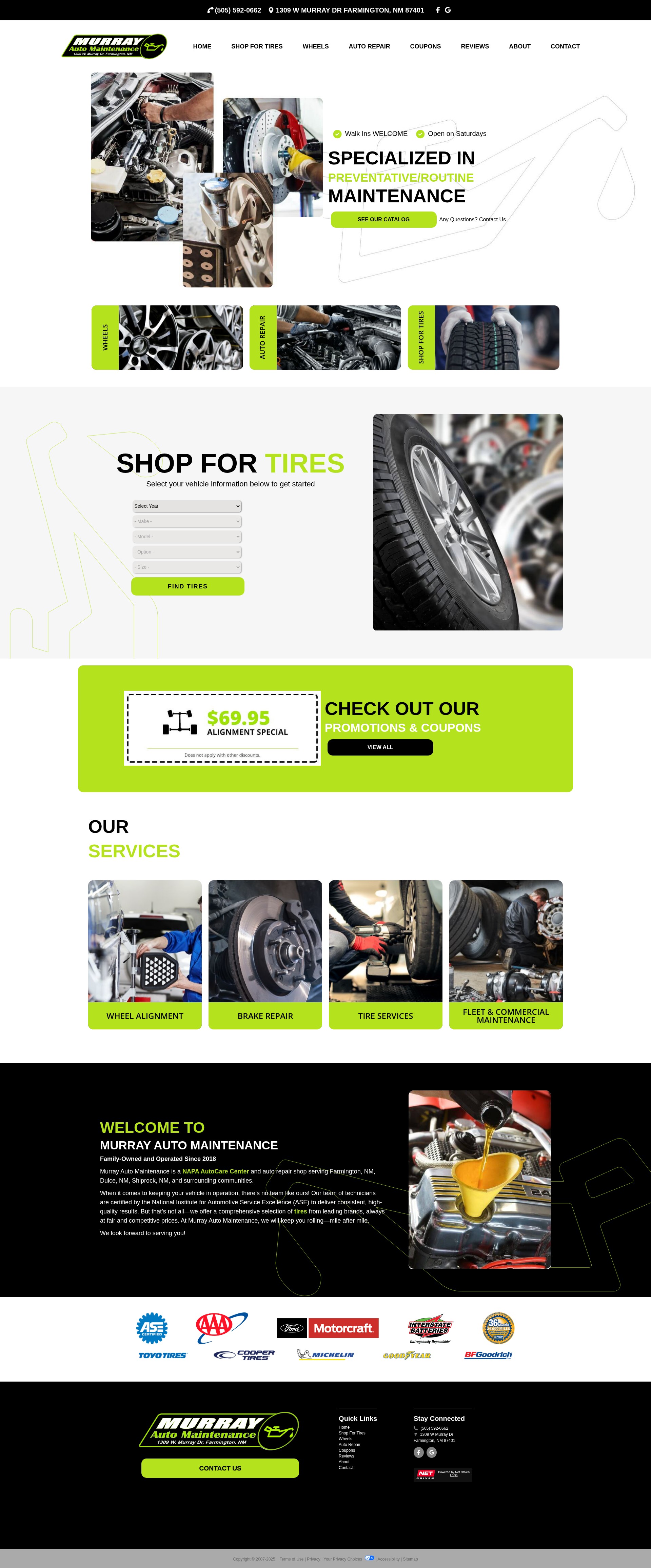 Screenshot of murrayautomaintenancenm.com