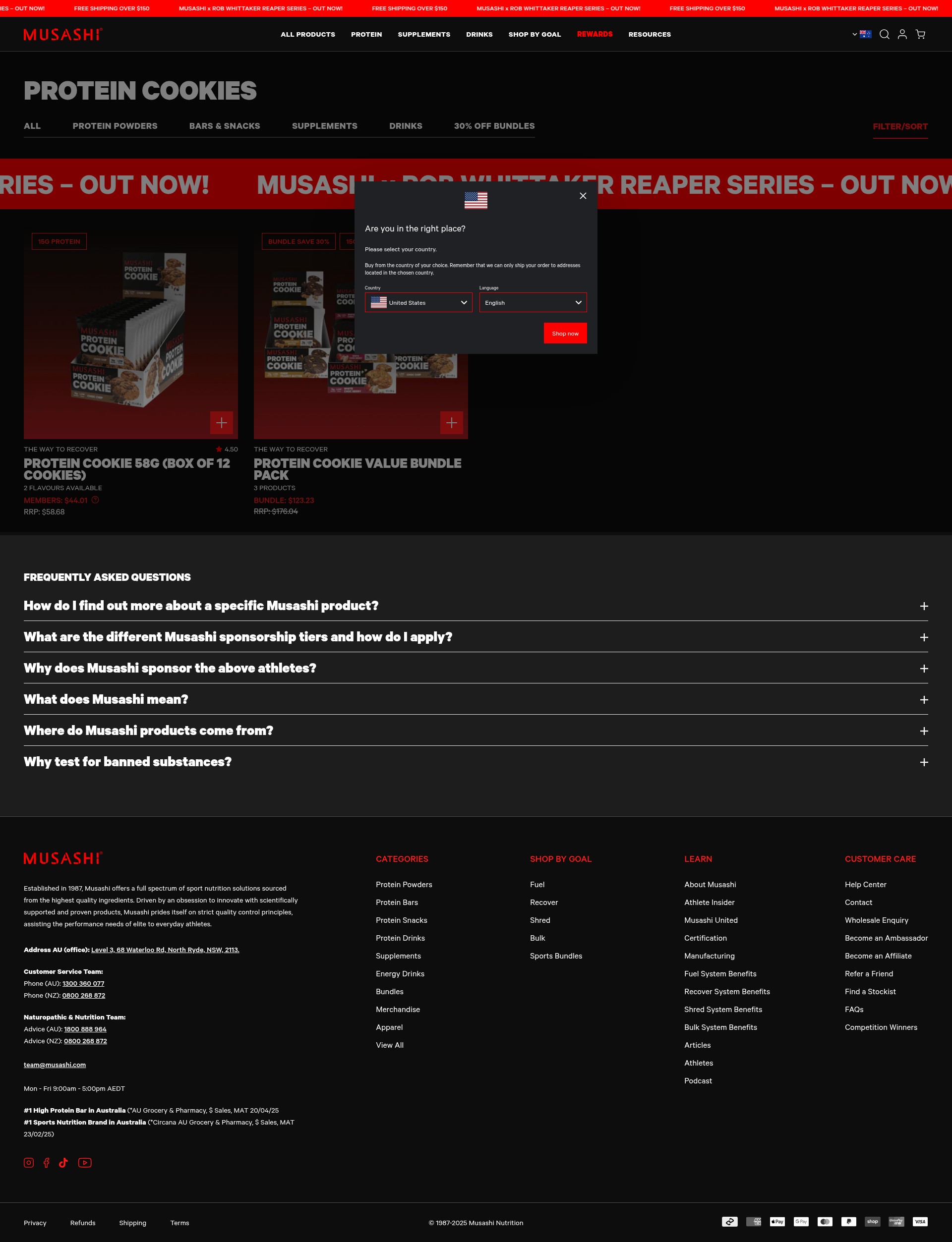 Screenshot of musashi.com