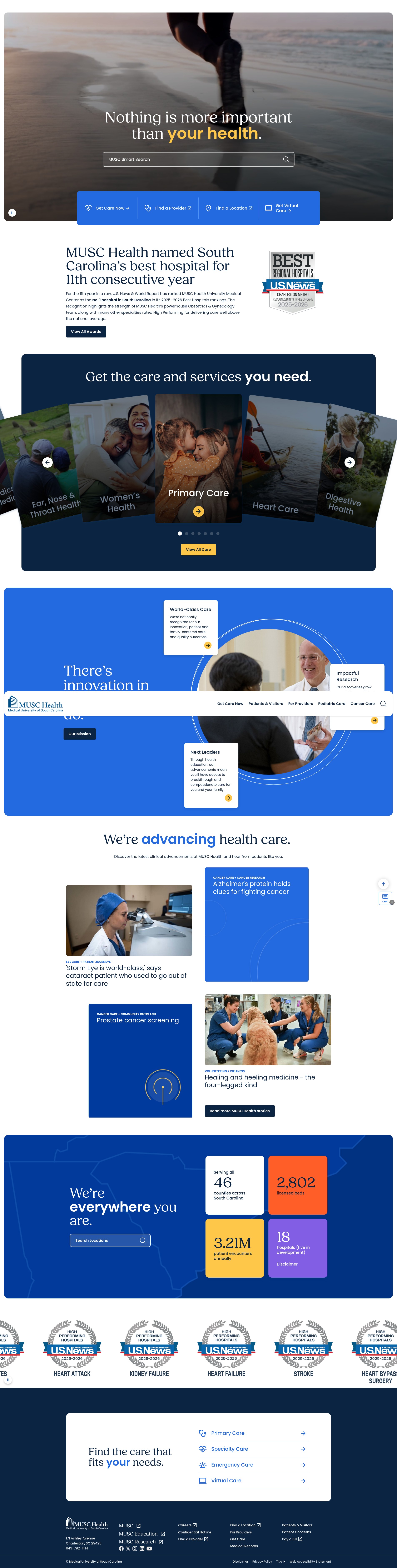 Screenshot of muschealth.org