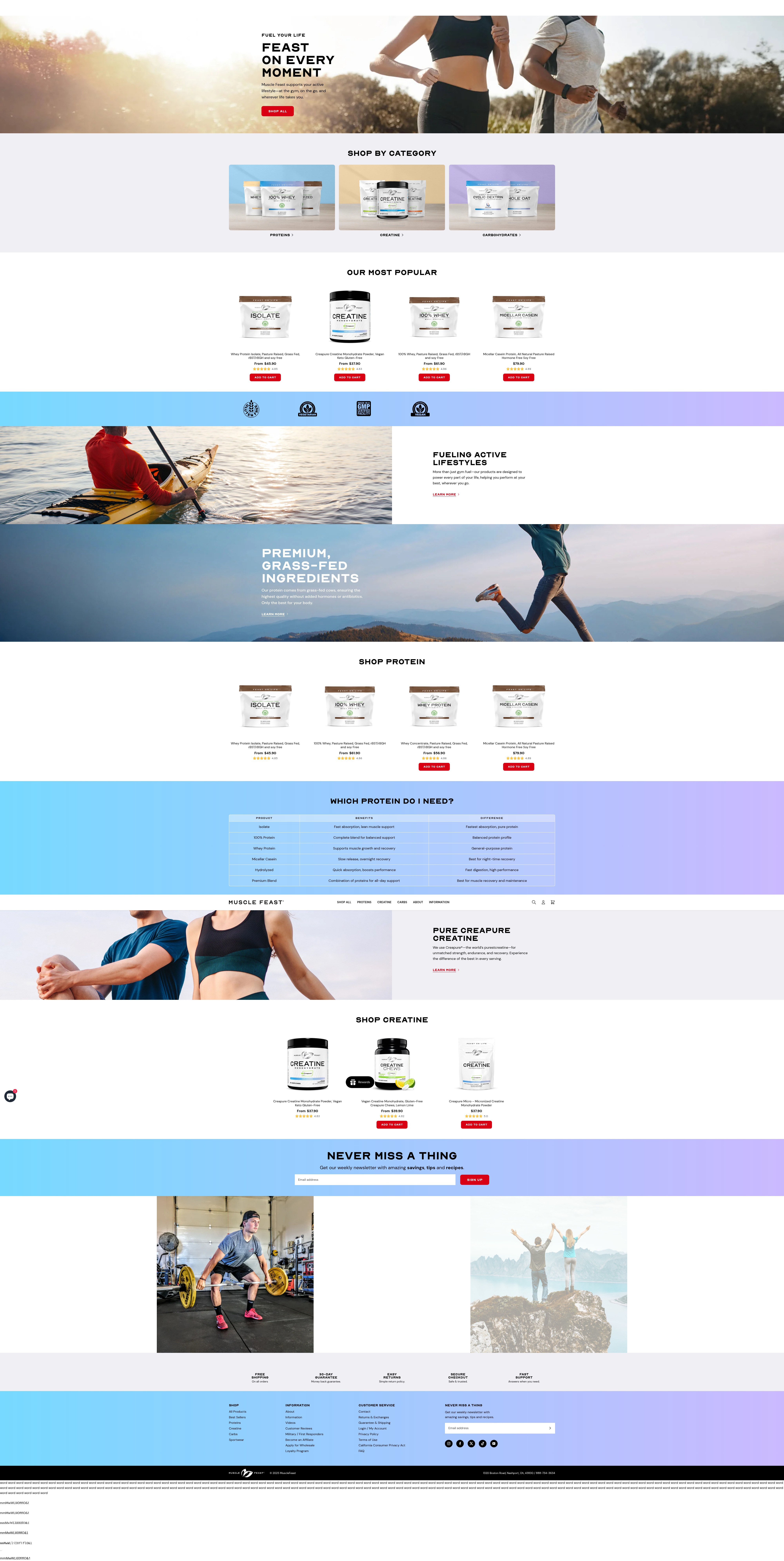 Screenshot of musclefeast.com