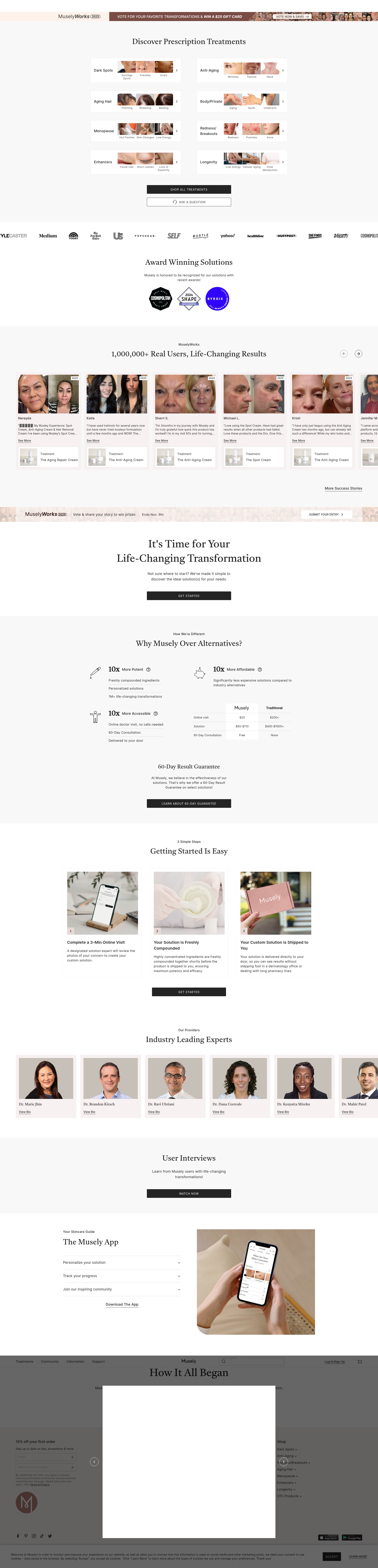 Screenshot of musely.com