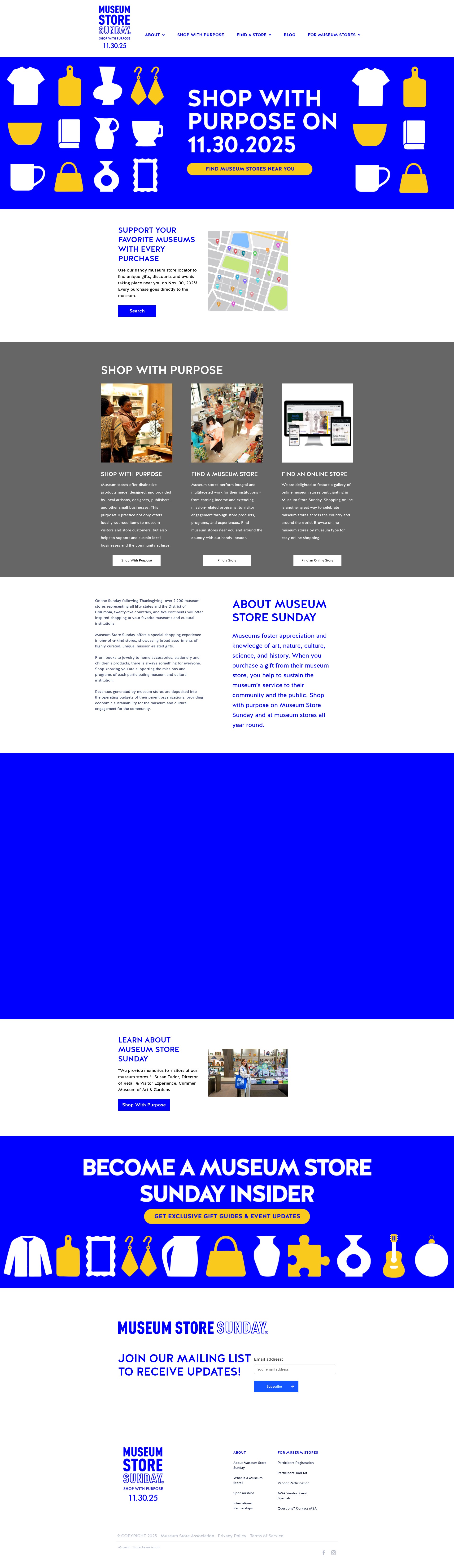 Screenshot of museumstoresunday.org