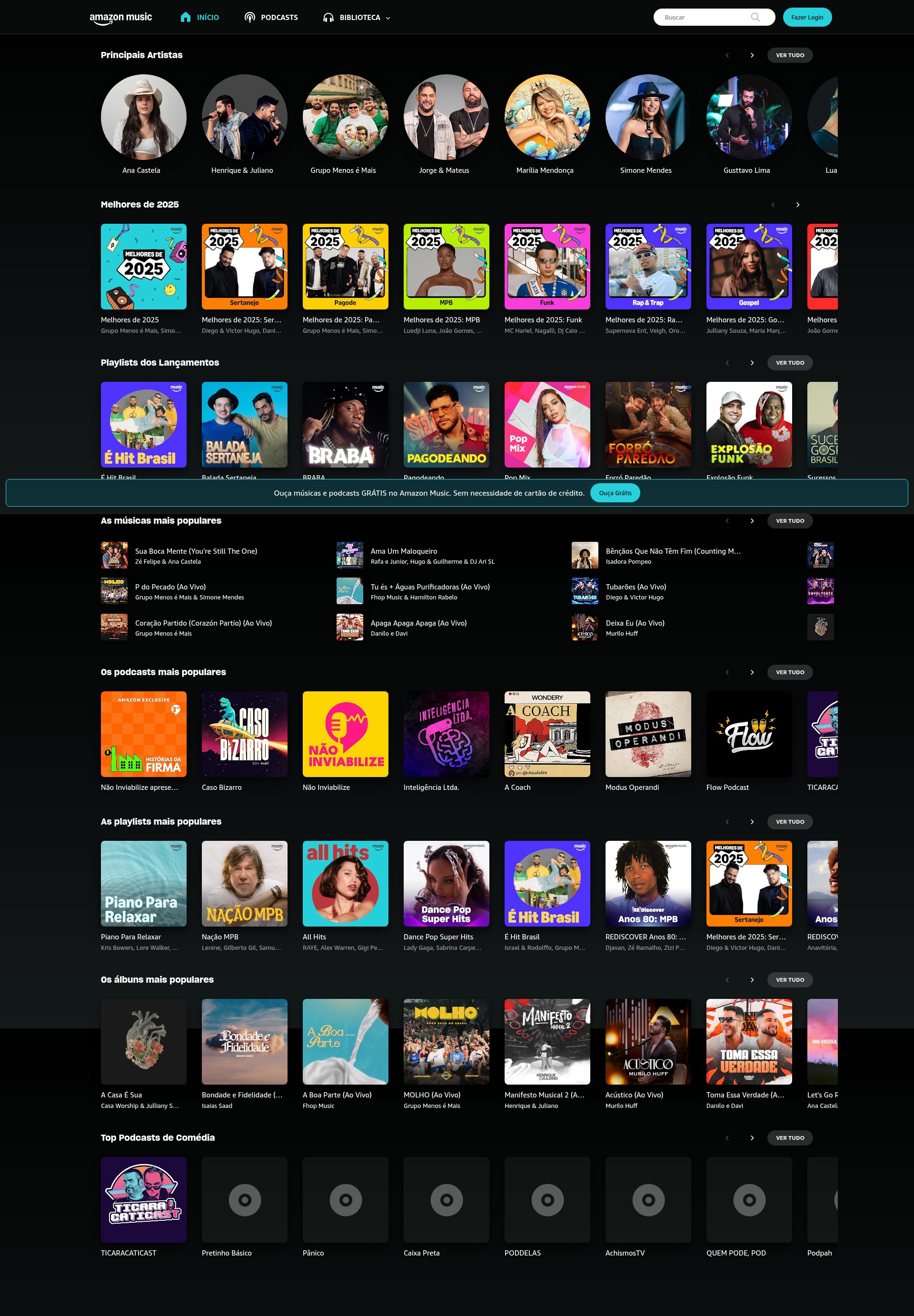 Screenshot of music.amazon.com.br