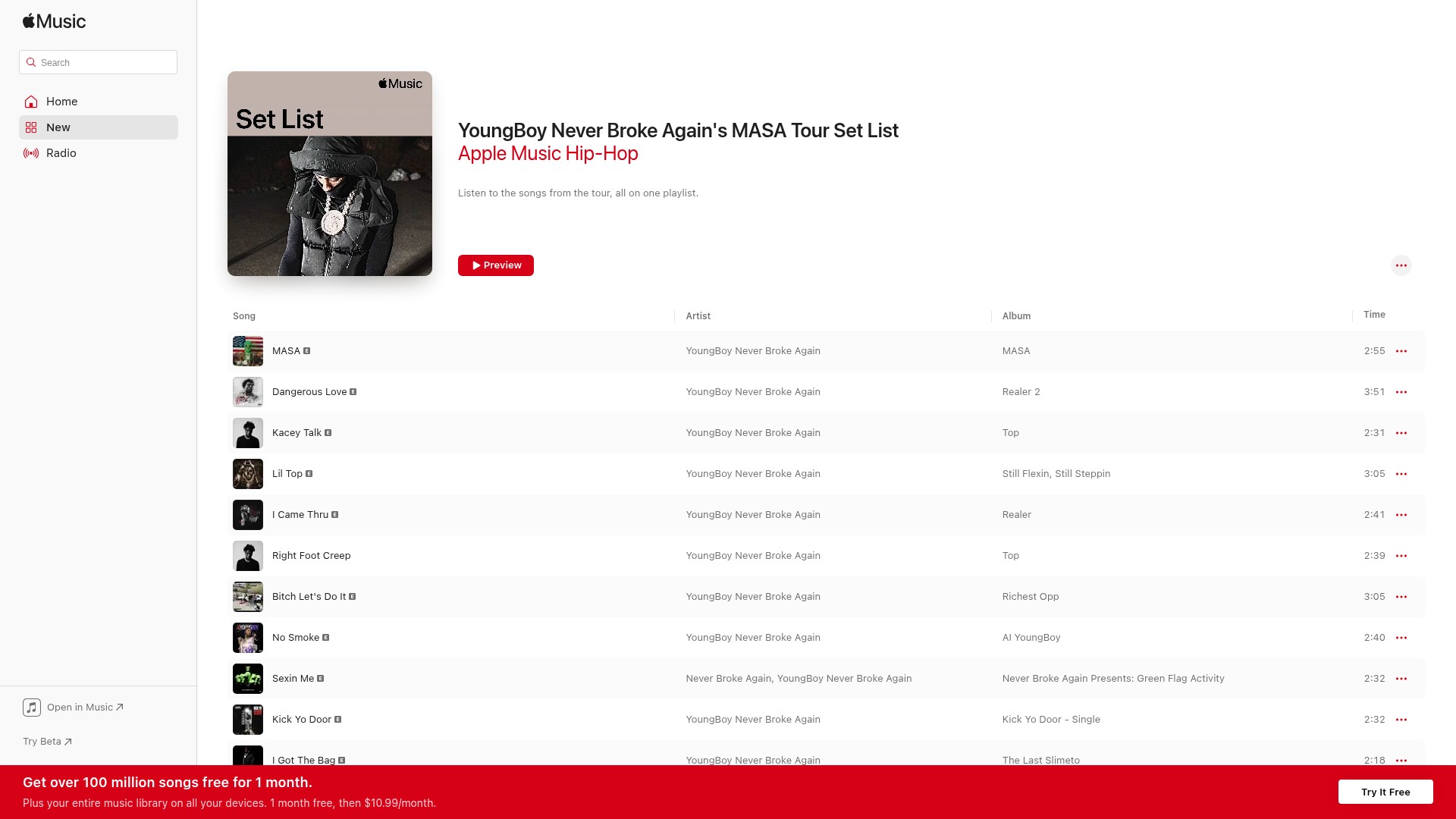 Screenshot of music.apple.com