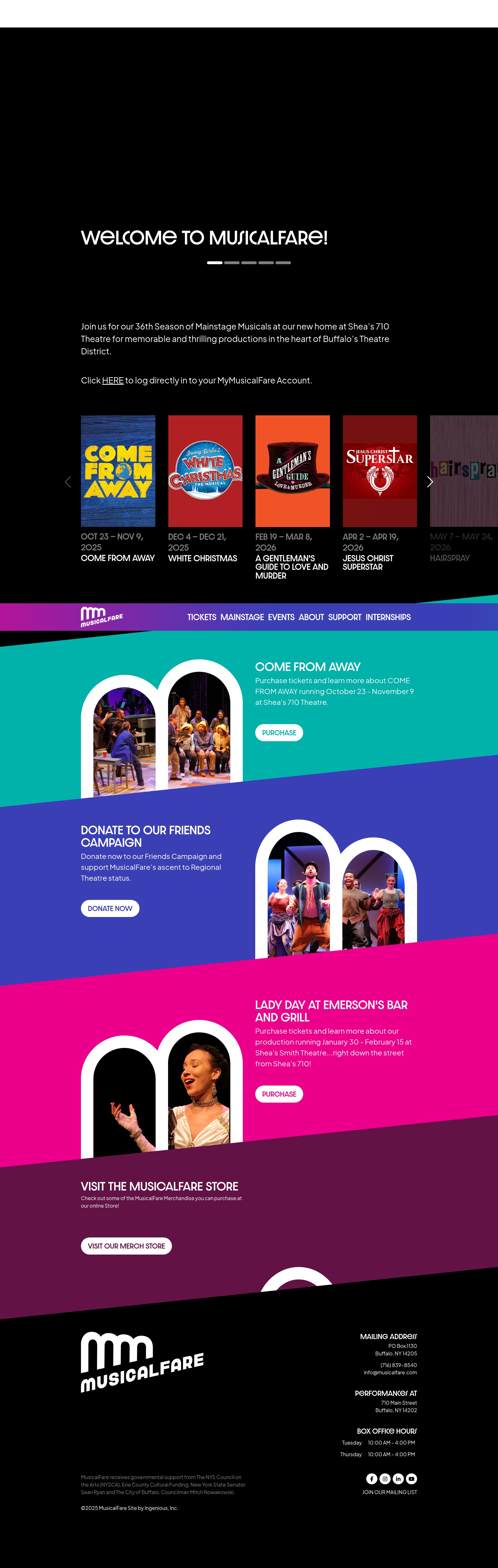 Screenshot of musicalfare.com