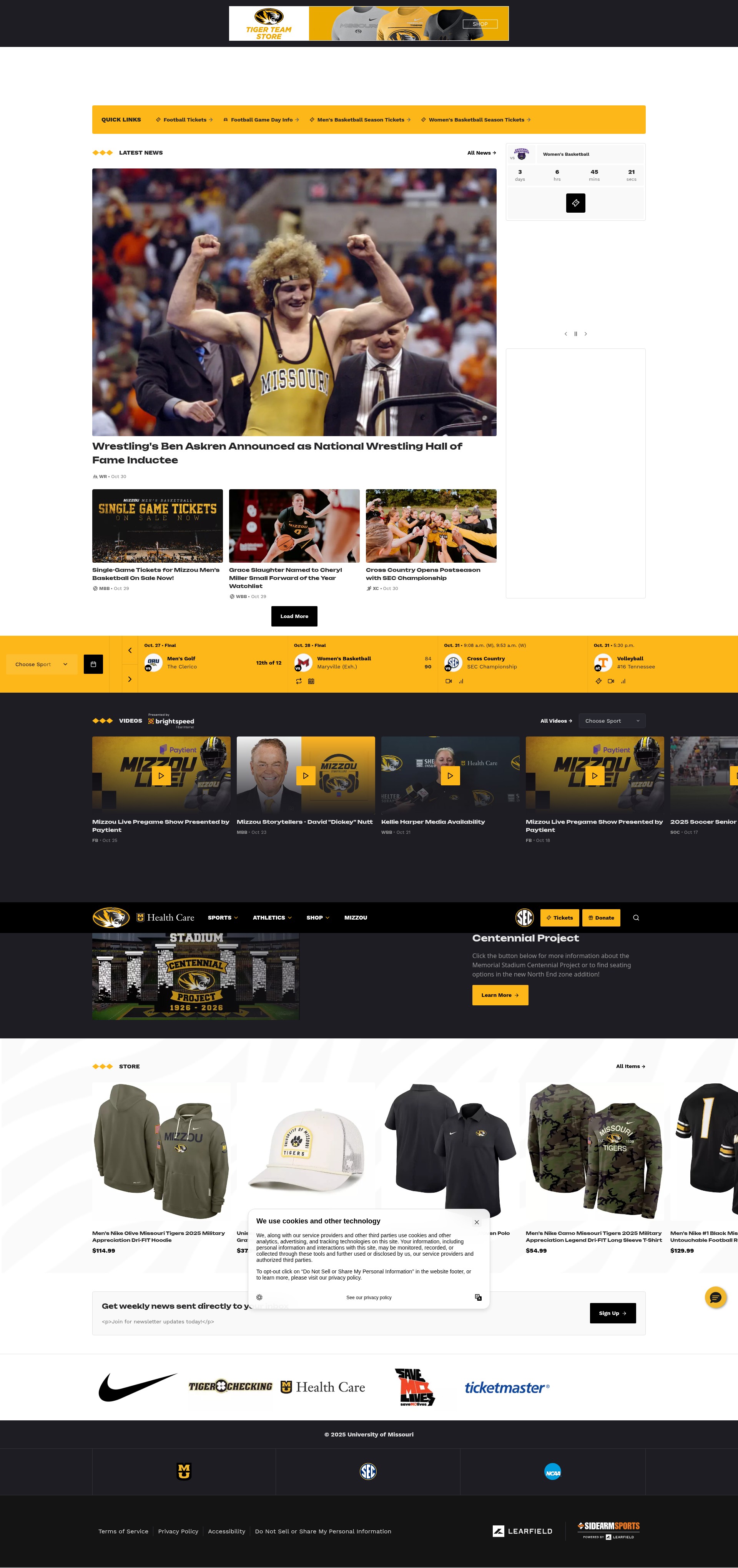 Screenshot of mutigers.com