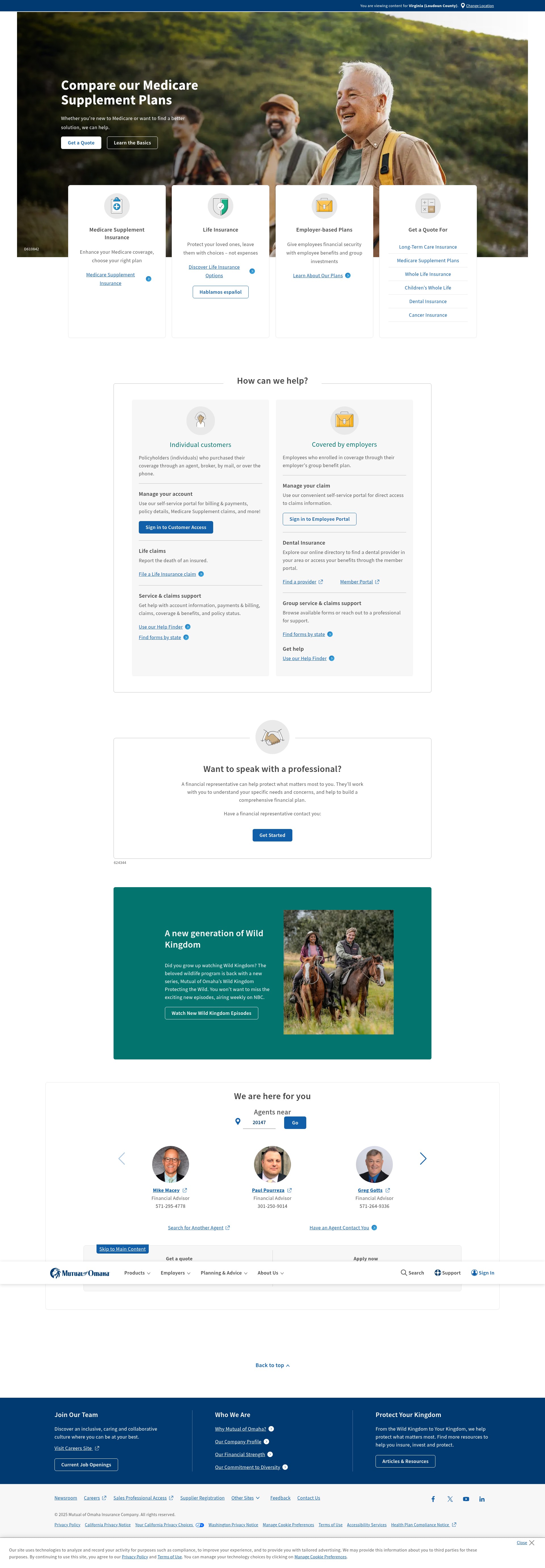 Screenshot of mutualofomaha.com