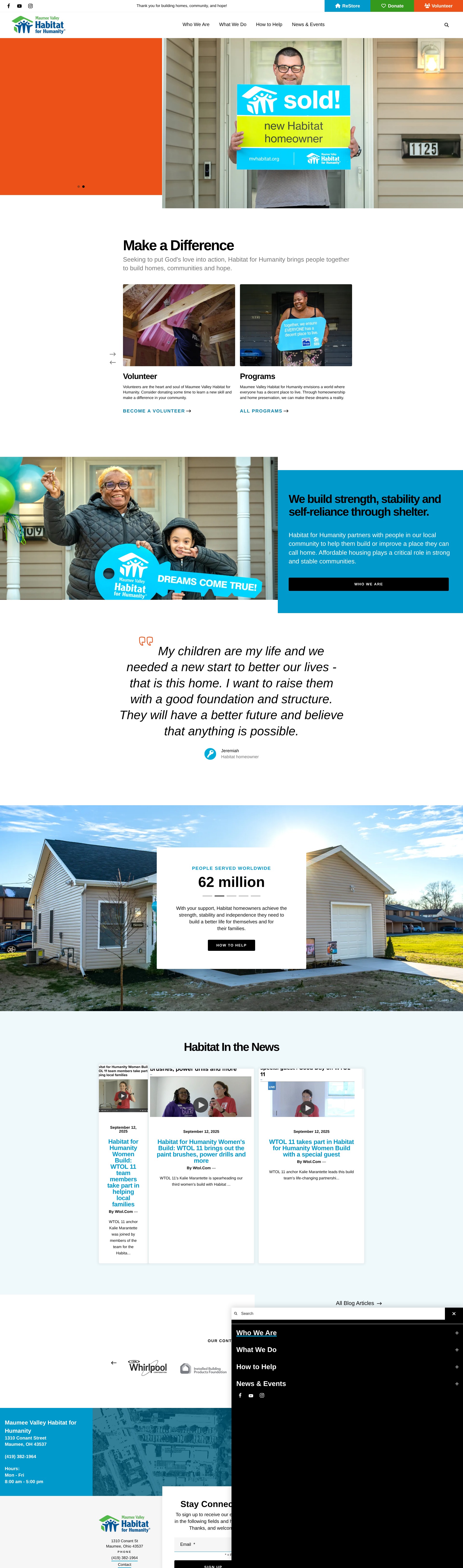 Screenshot of mvhabitat.org