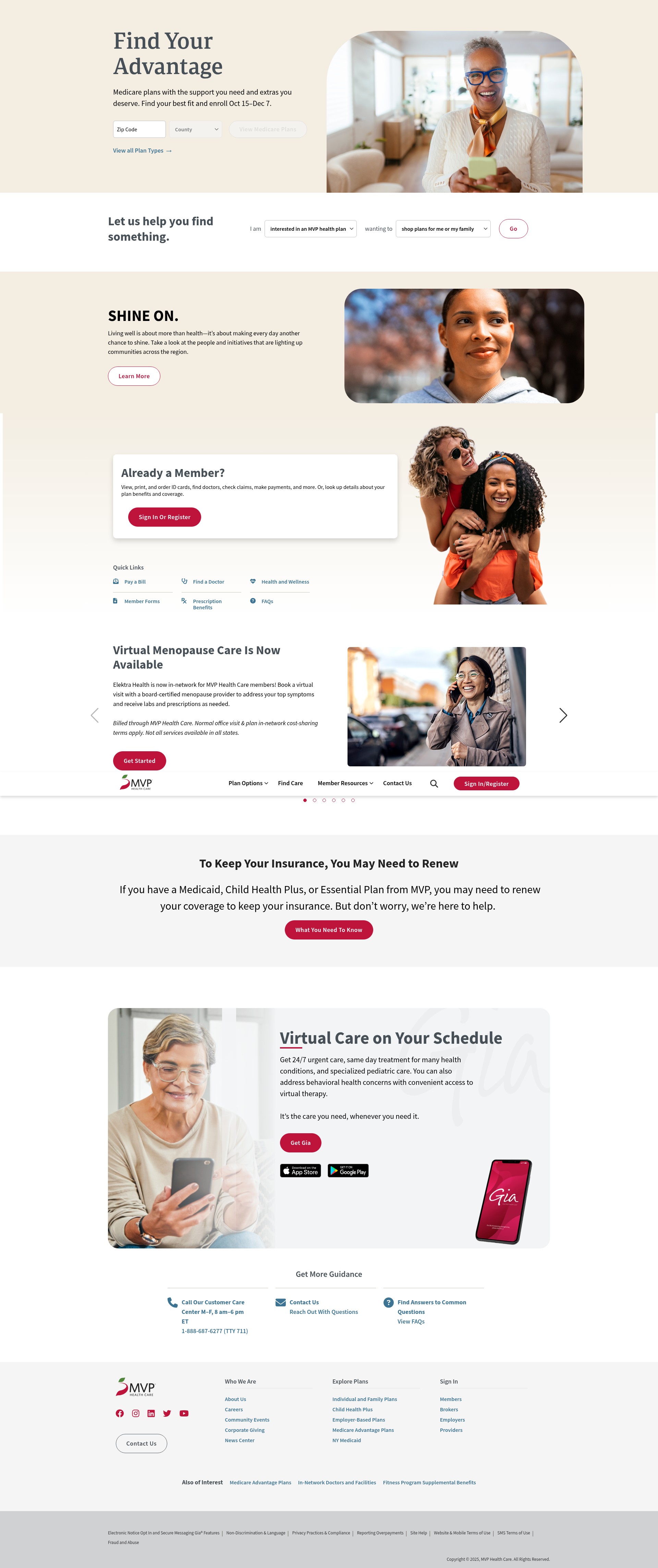 Screenshot of mvphealthcare.com