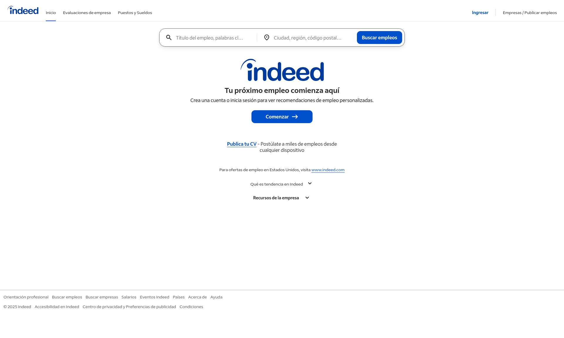 Screenshot of mx.indeed.com