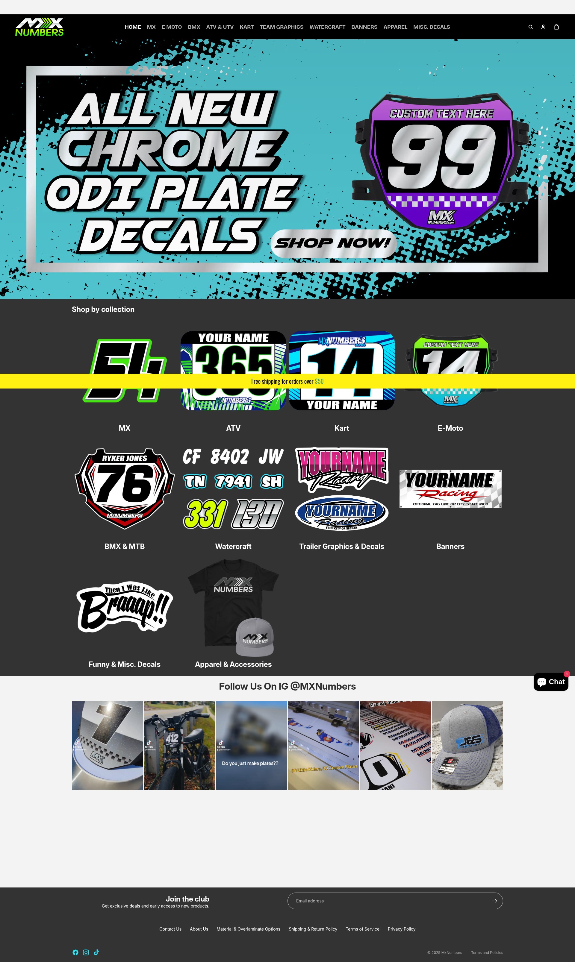 Screenshot of mxnumbers.myshopify.com
