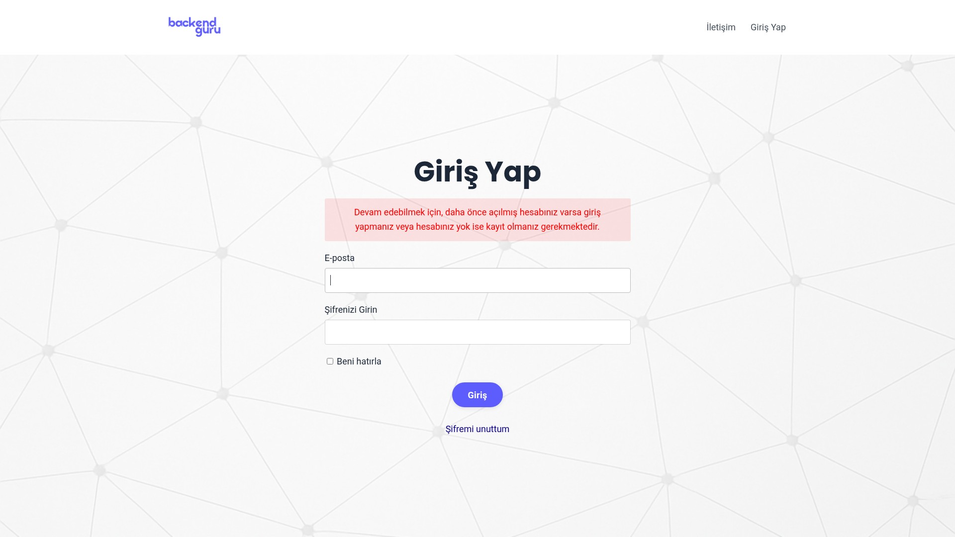Screenshot of my.backendguru.com