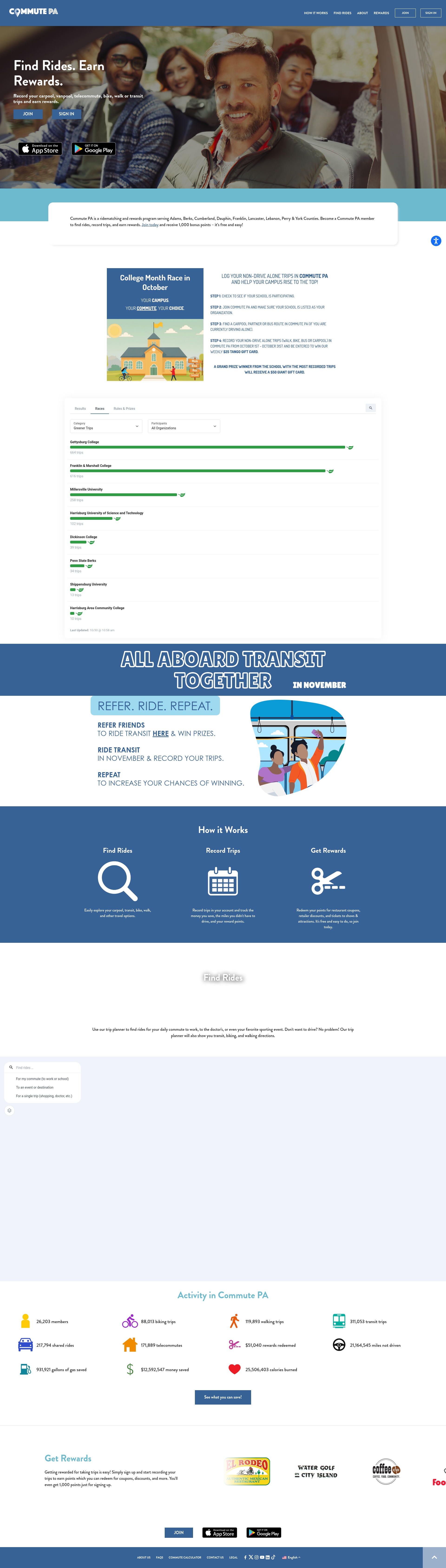 Screenshot of my.commutepa.org