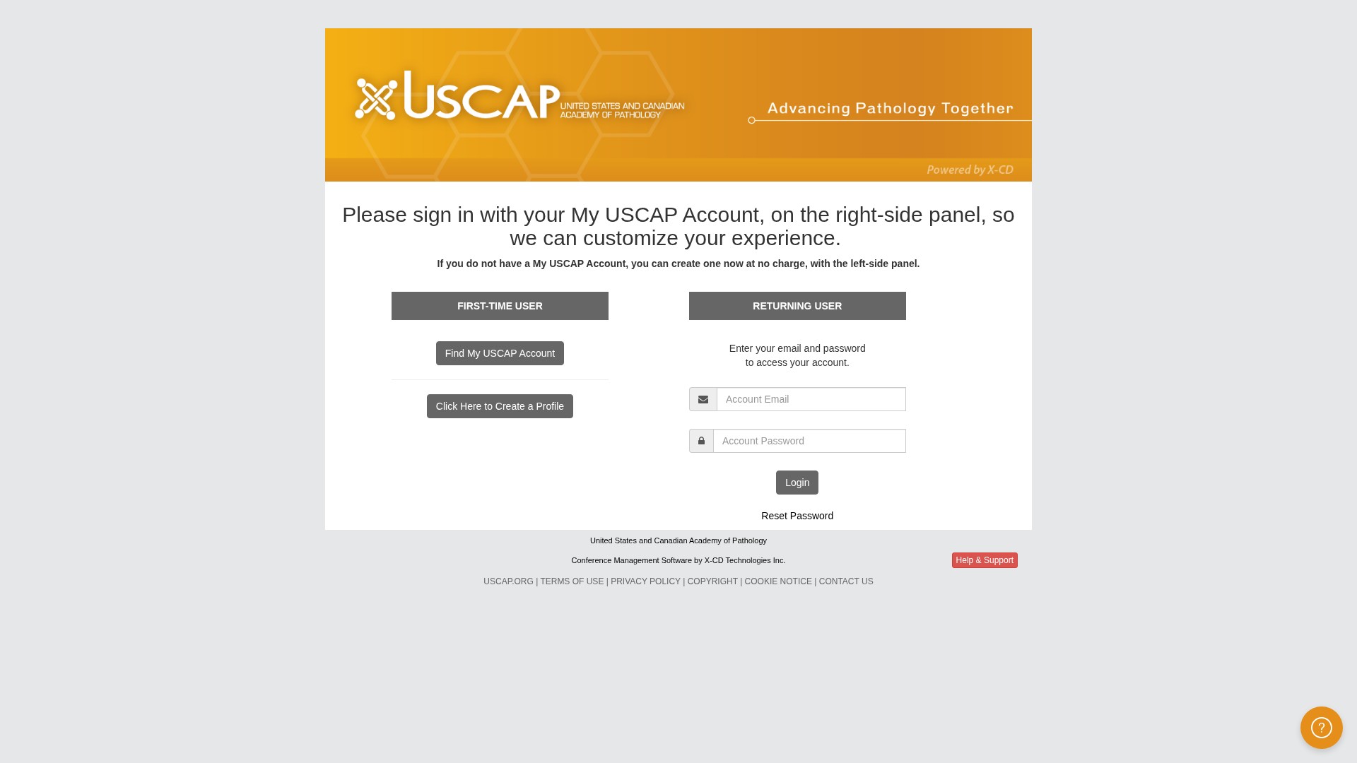 Screenshot of my.uscap.org