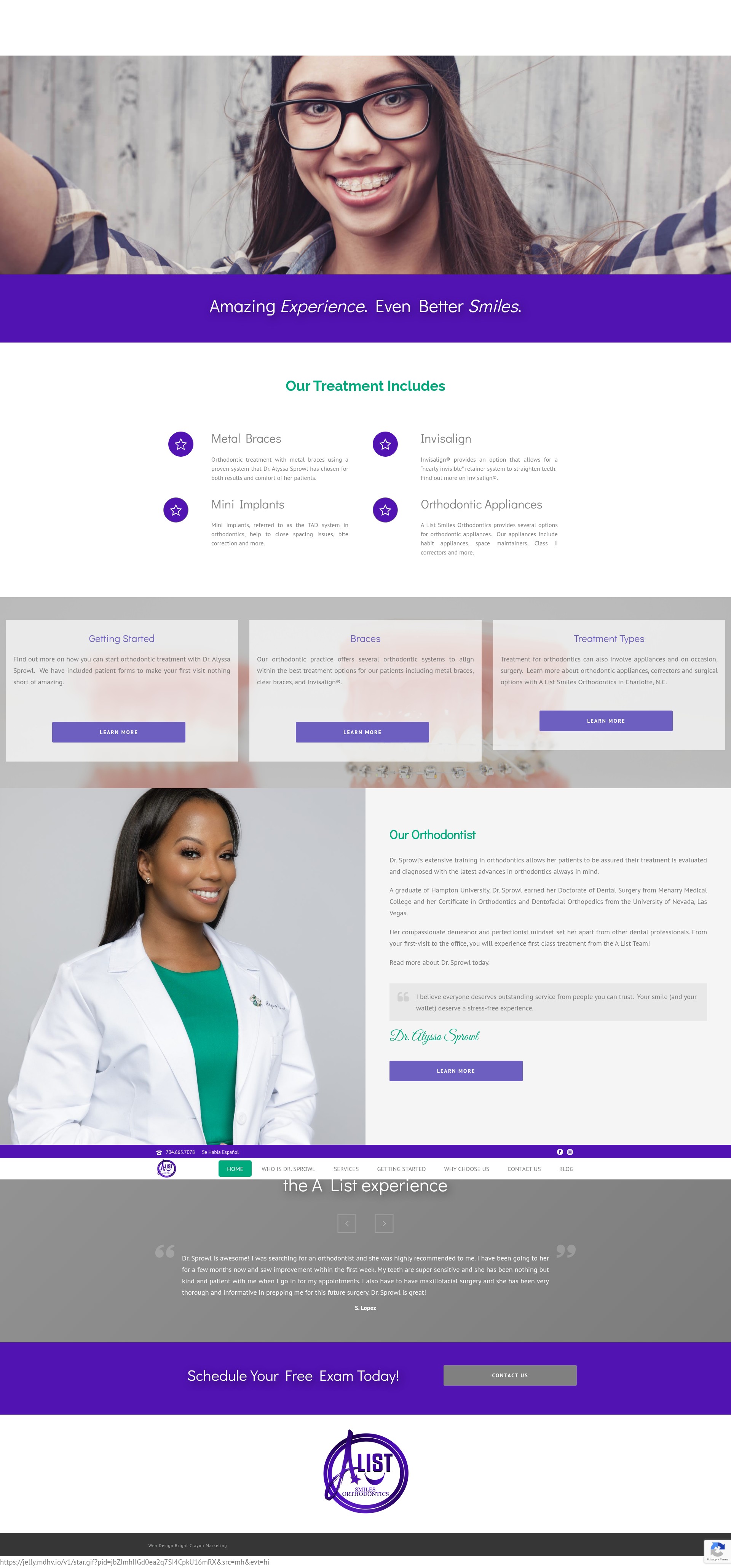 Screenshot of myalistsmiles.com