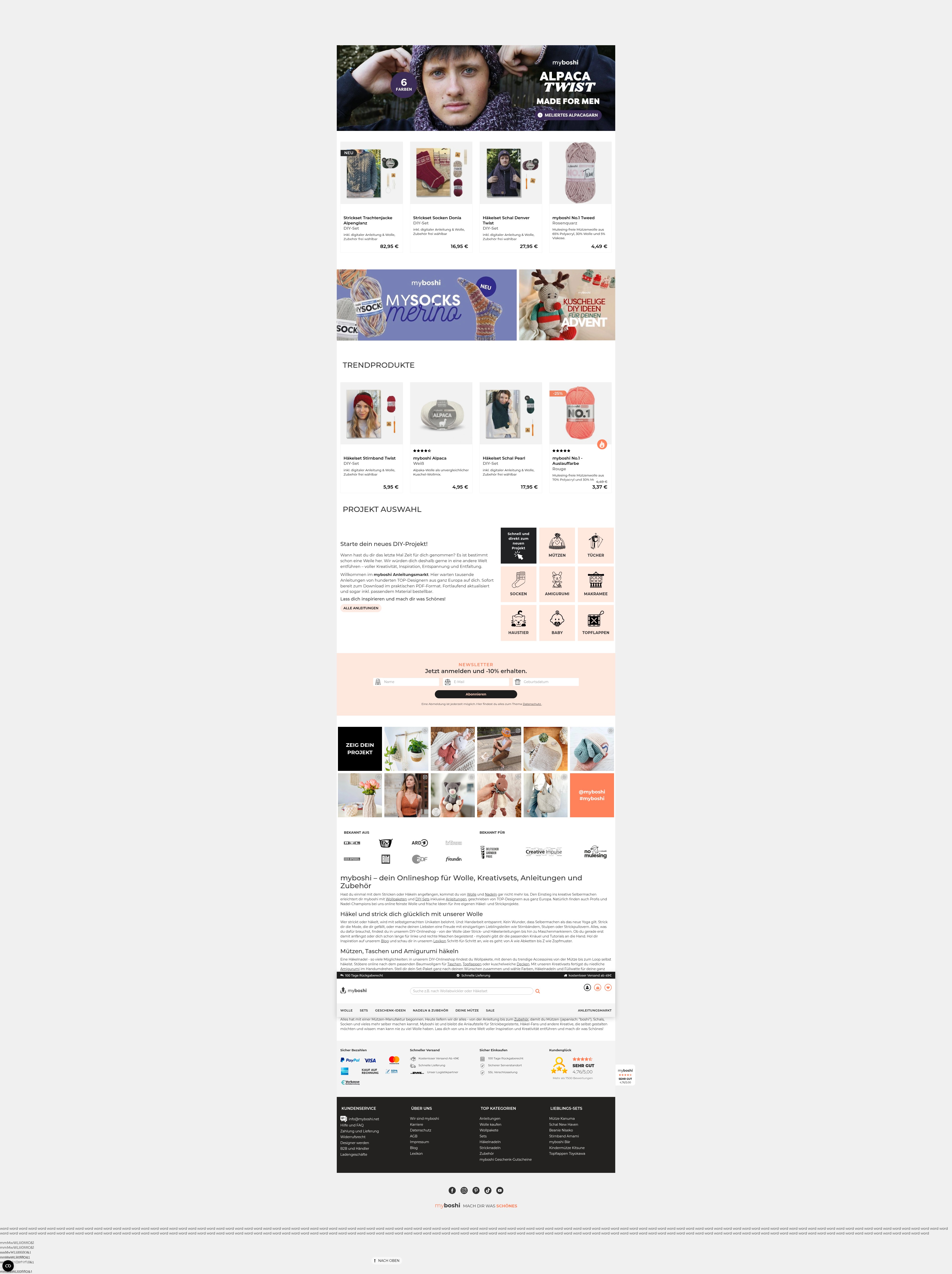 Screenshot of myboshi.net