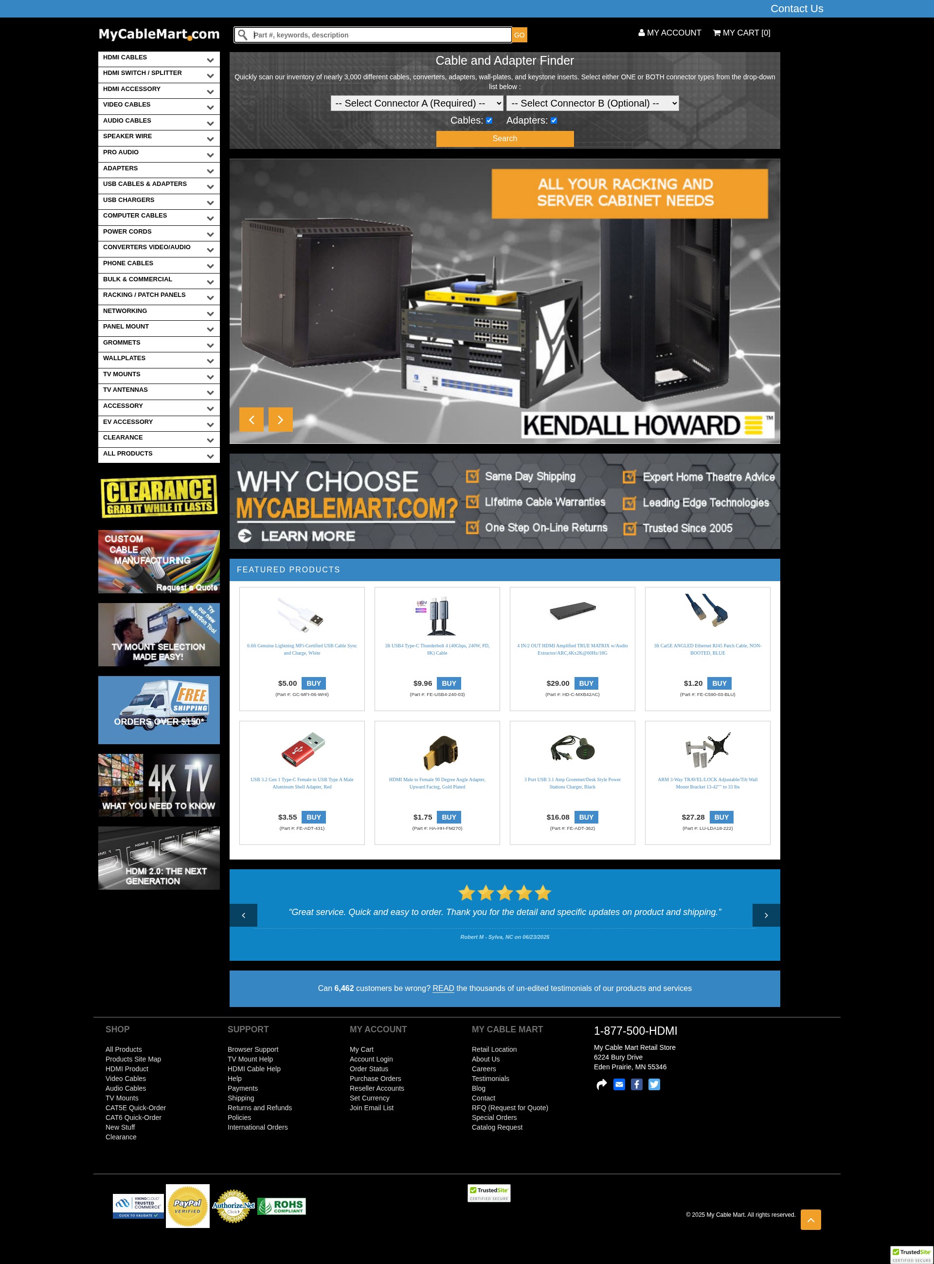 Screenshot of mycablemart.com