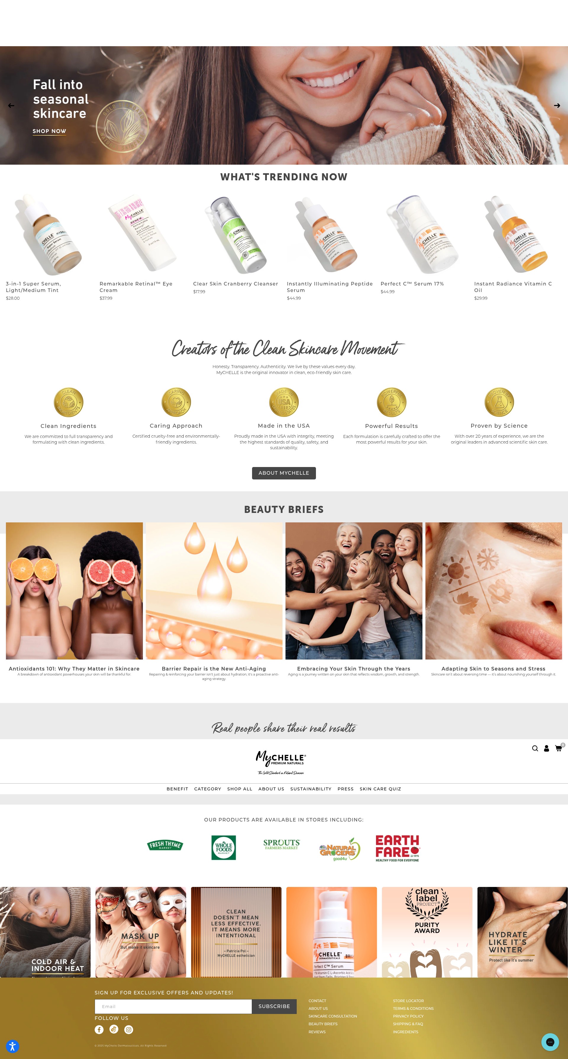 Screenshot of mychelle.com