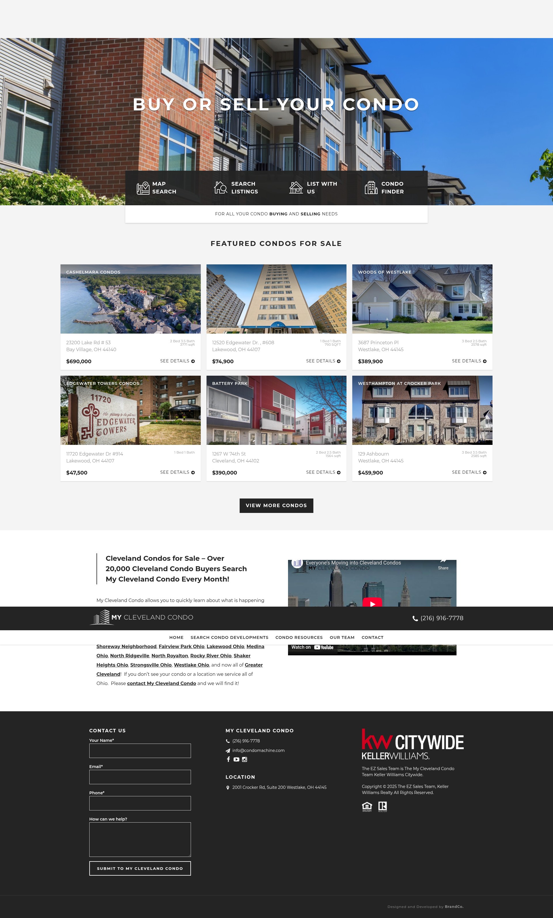 Screenshot of myclevelandcondo.com