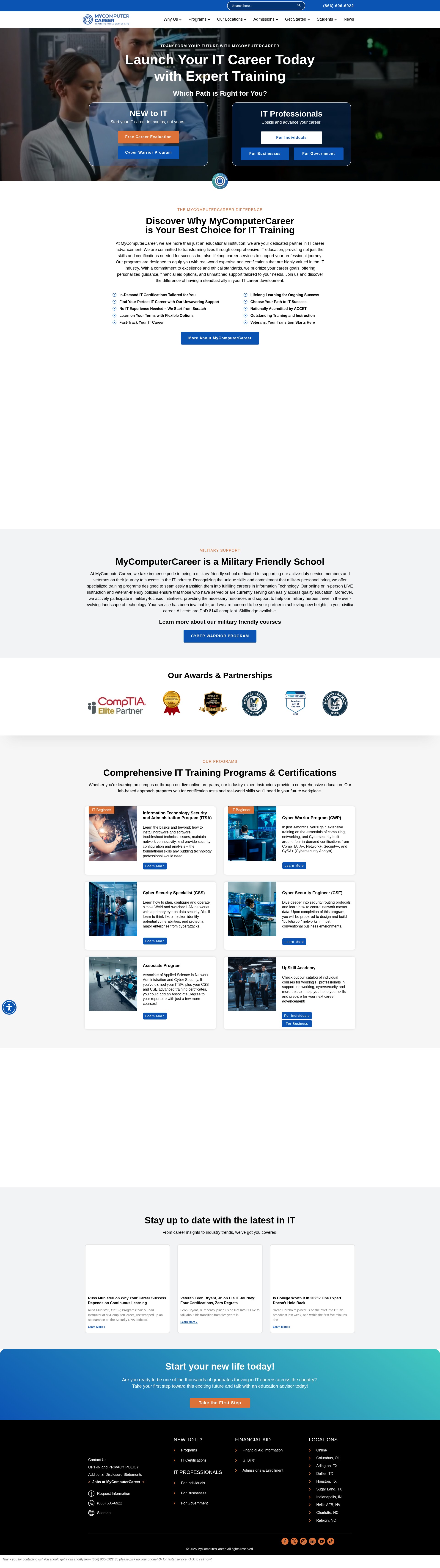 Screenshot of mycomputercareer.edu