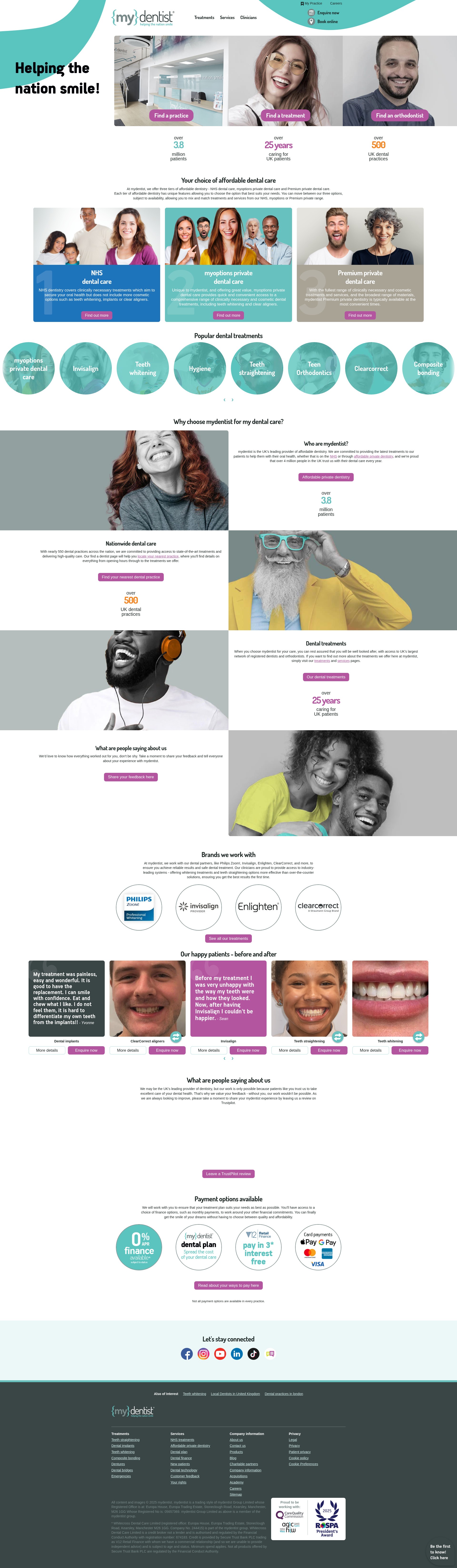 Screenshot of mydentist.co.uk