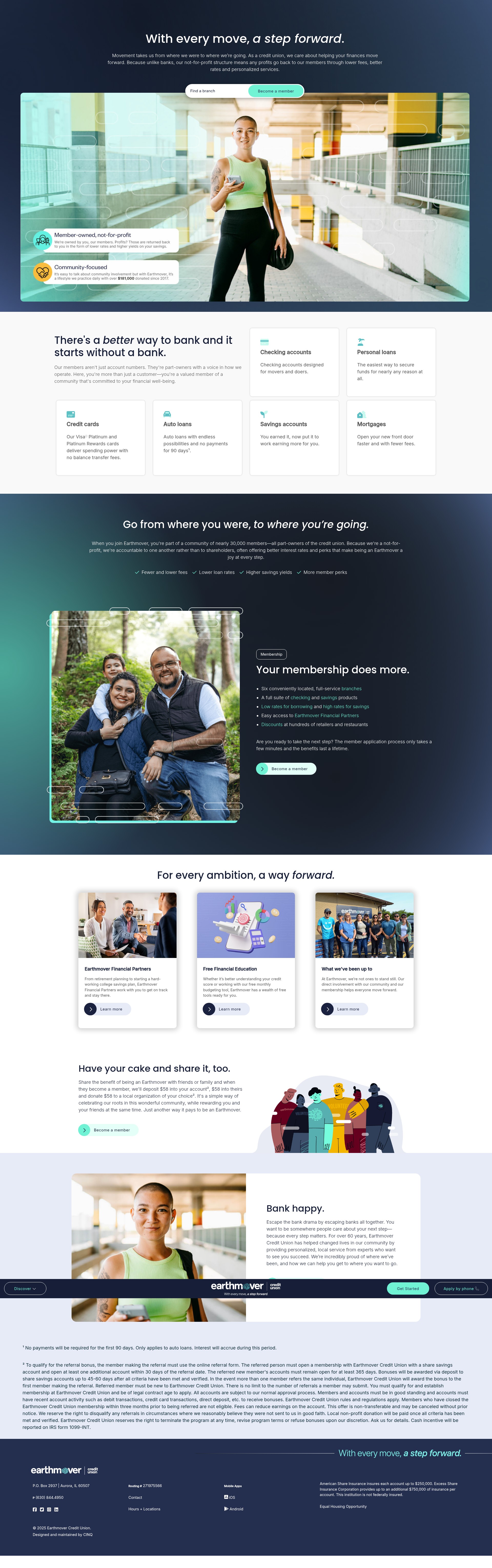 Screenshot of myearthmovercu.com