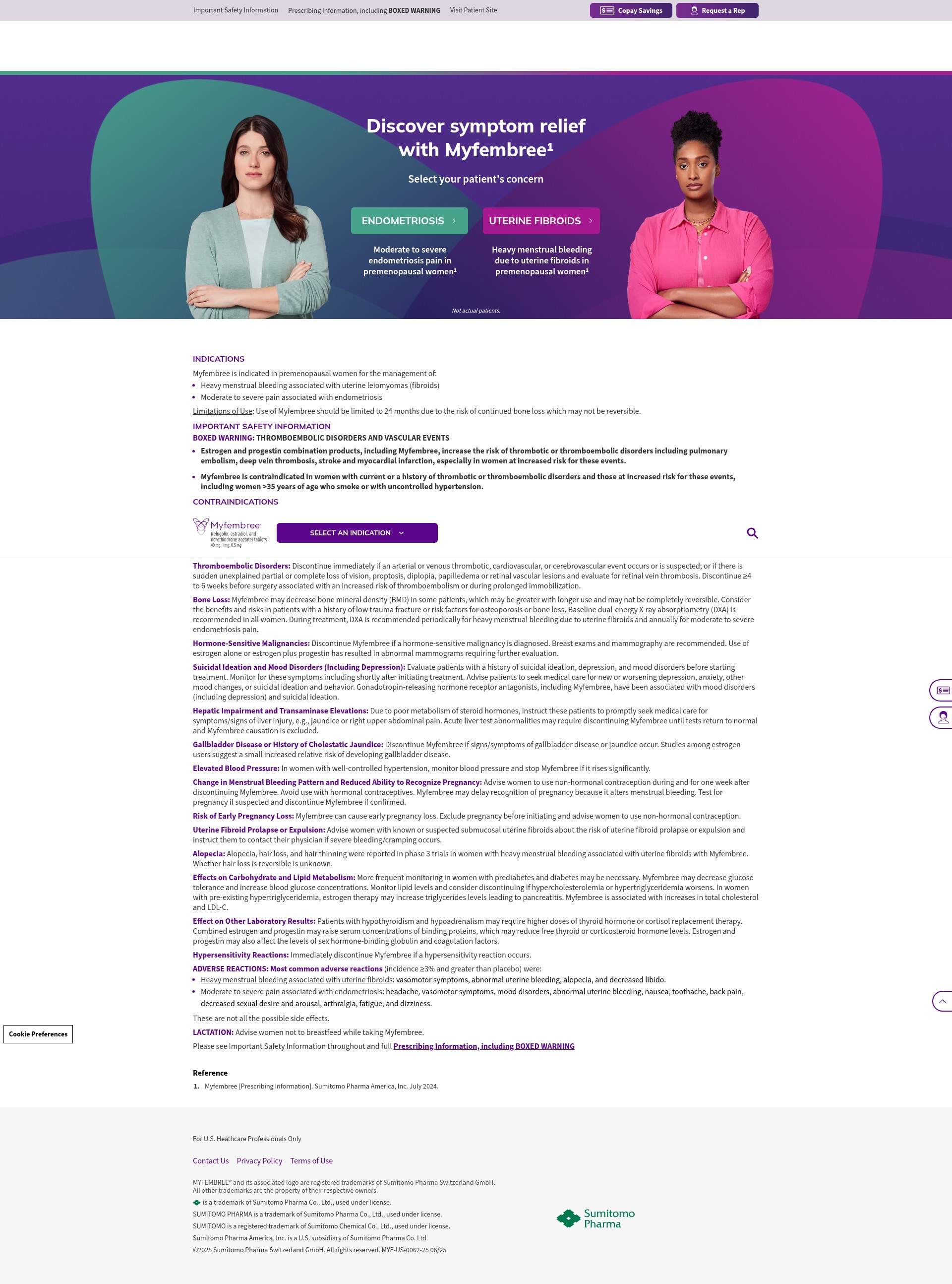 Screenshot of myfembreehcp.com