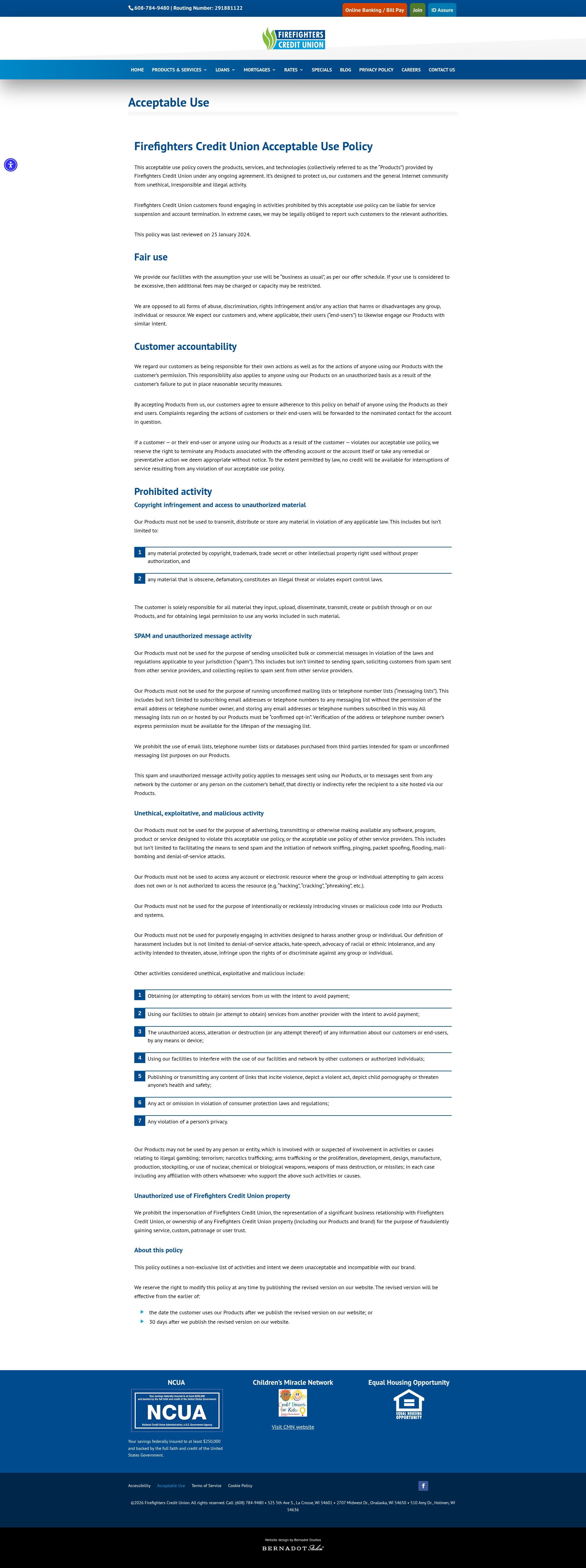 Screenshot of myfirecu.org