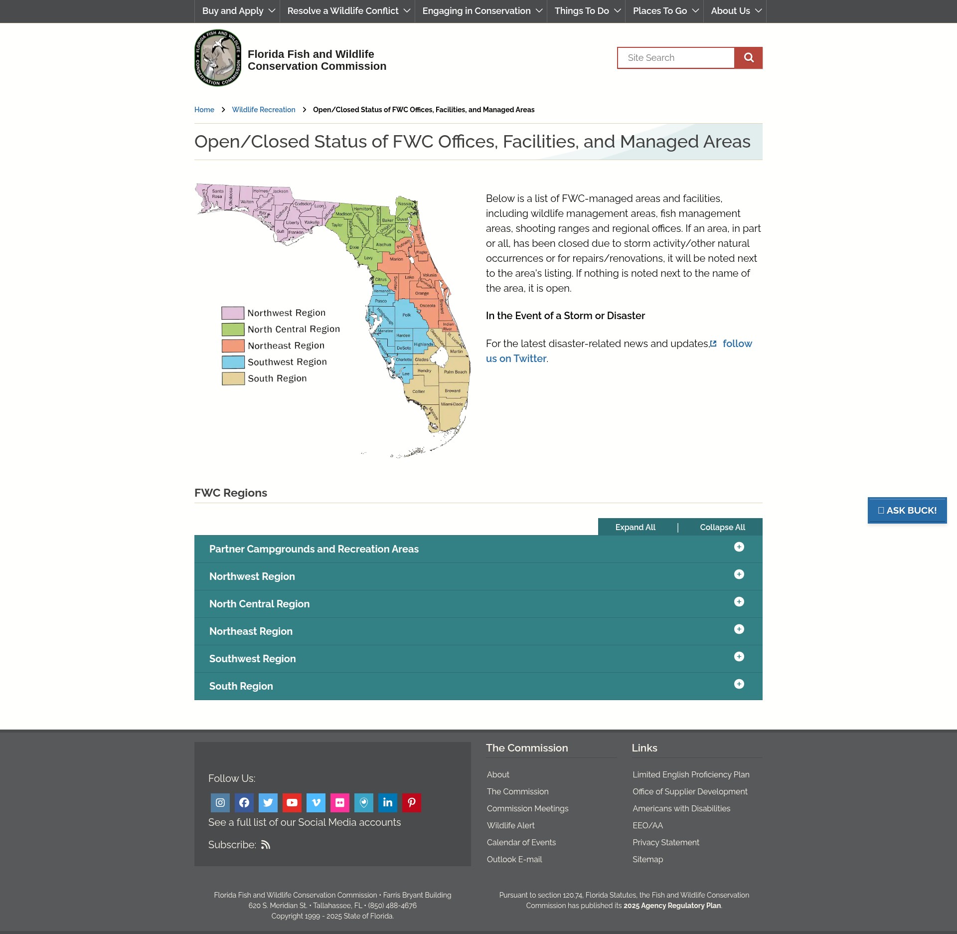 Screenshot of myfwc.com