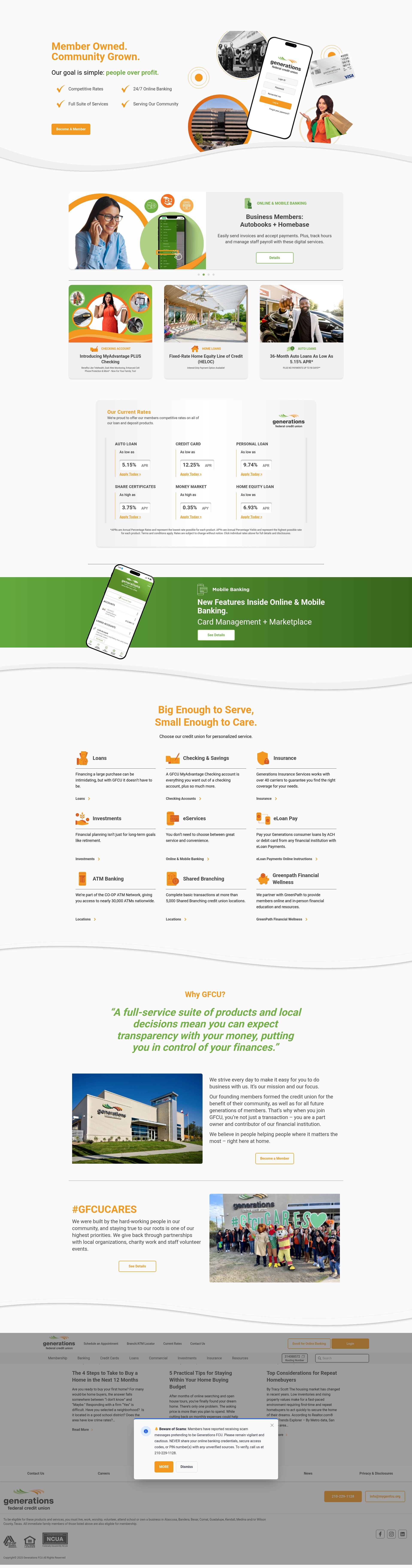Screenshot of mygenfcu.org