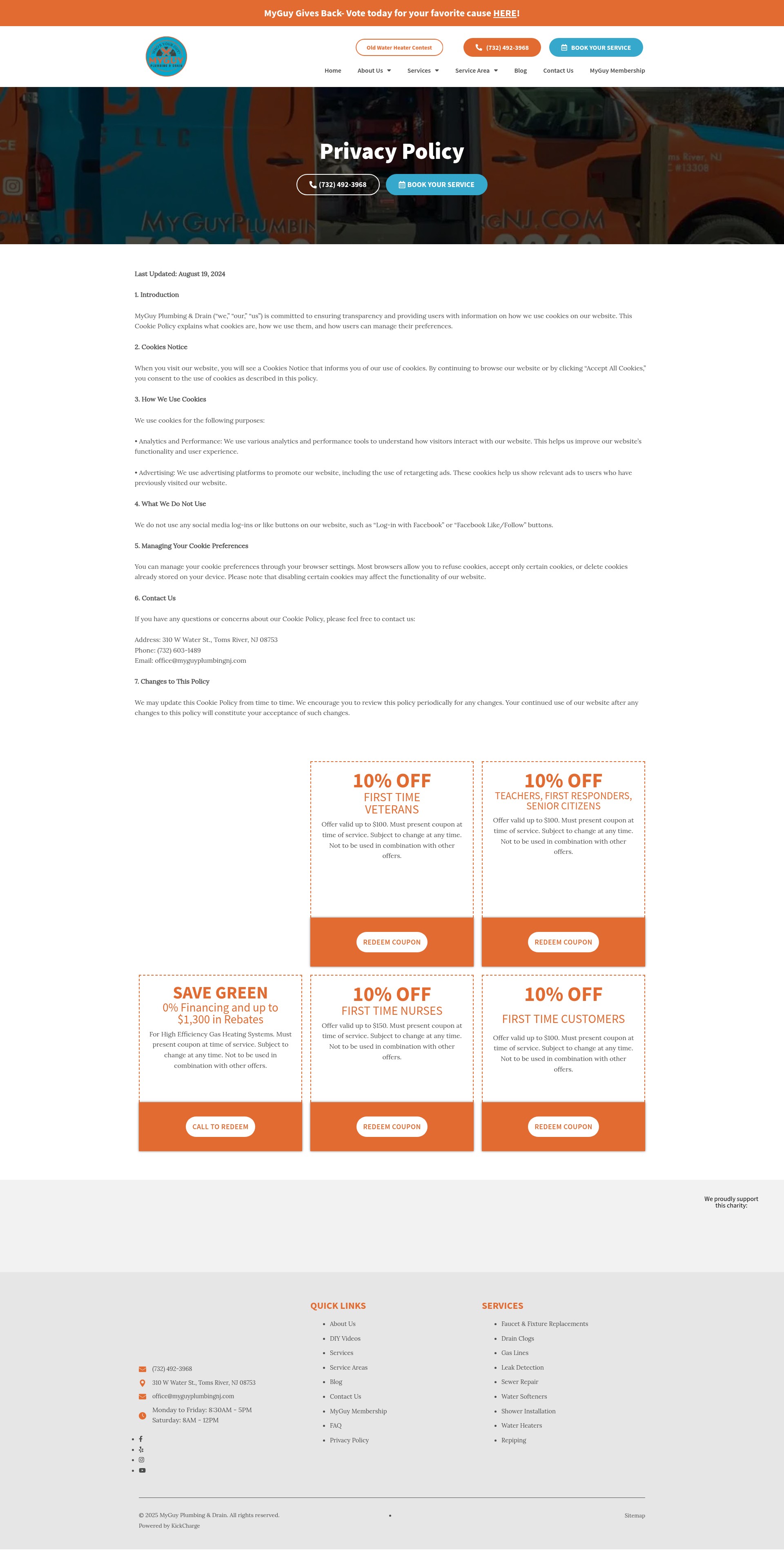 Screenshot of myguyplumbingnj.com