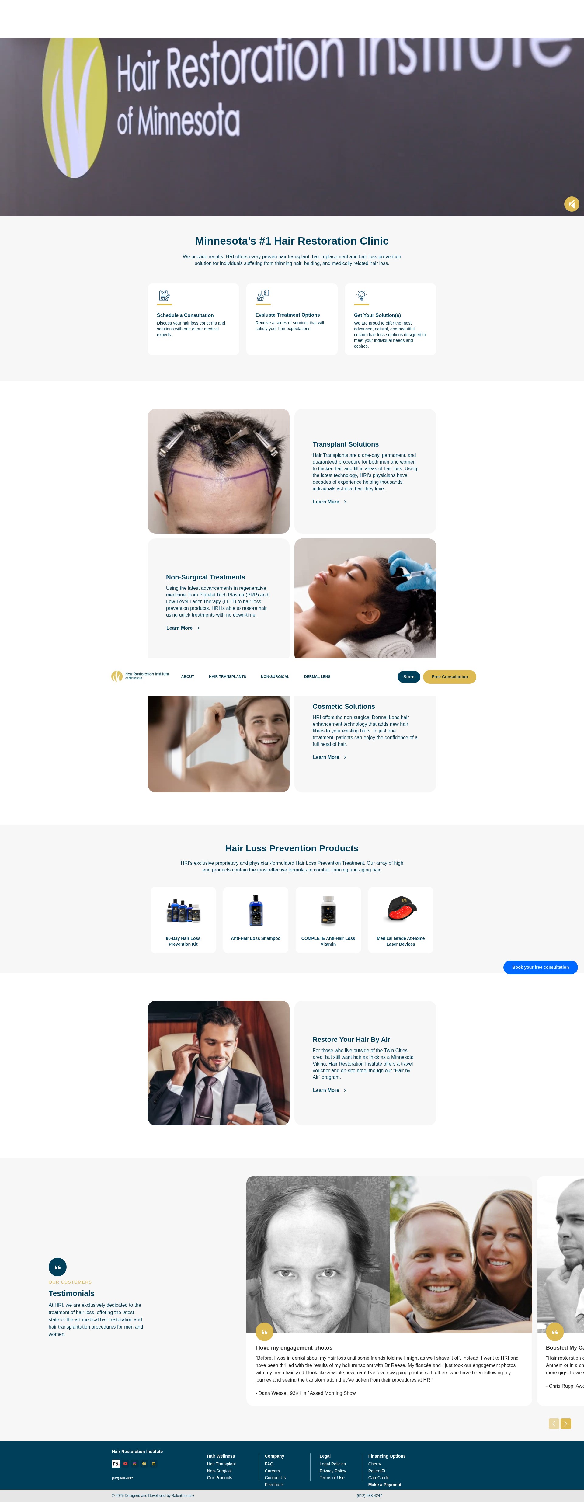 Screenshot of myhairlossclinic.com