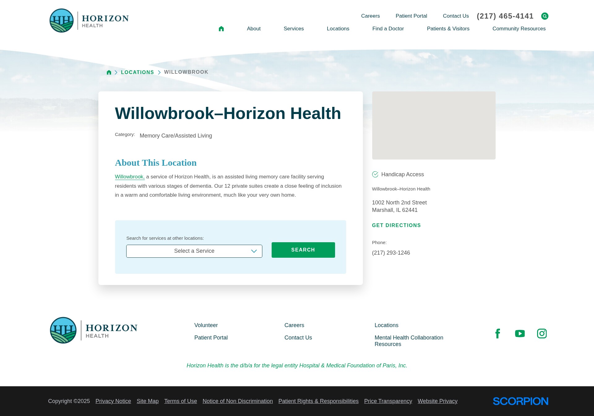 Screenshot of myhorizonhealth.org