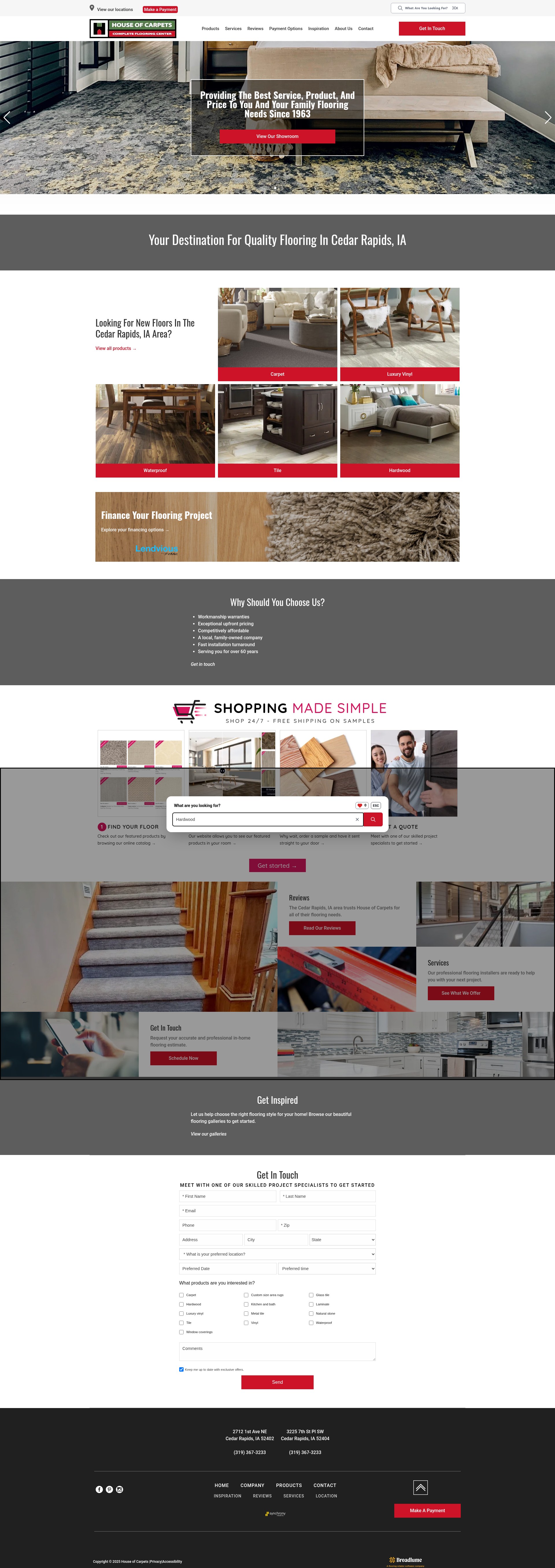 Screenshot of myhouseofcarpets.com