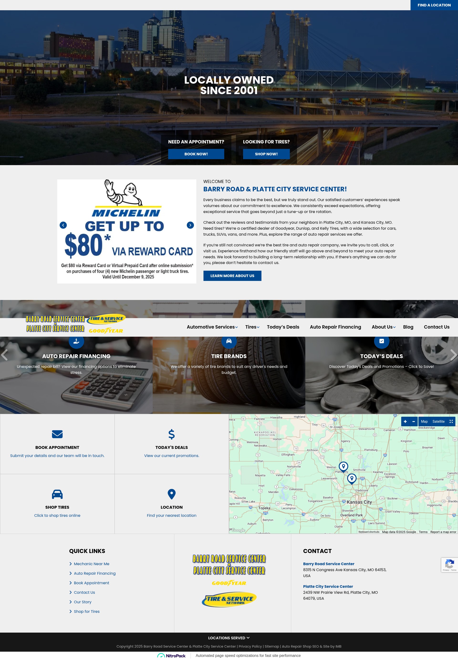 Screenshot of mykctires.com