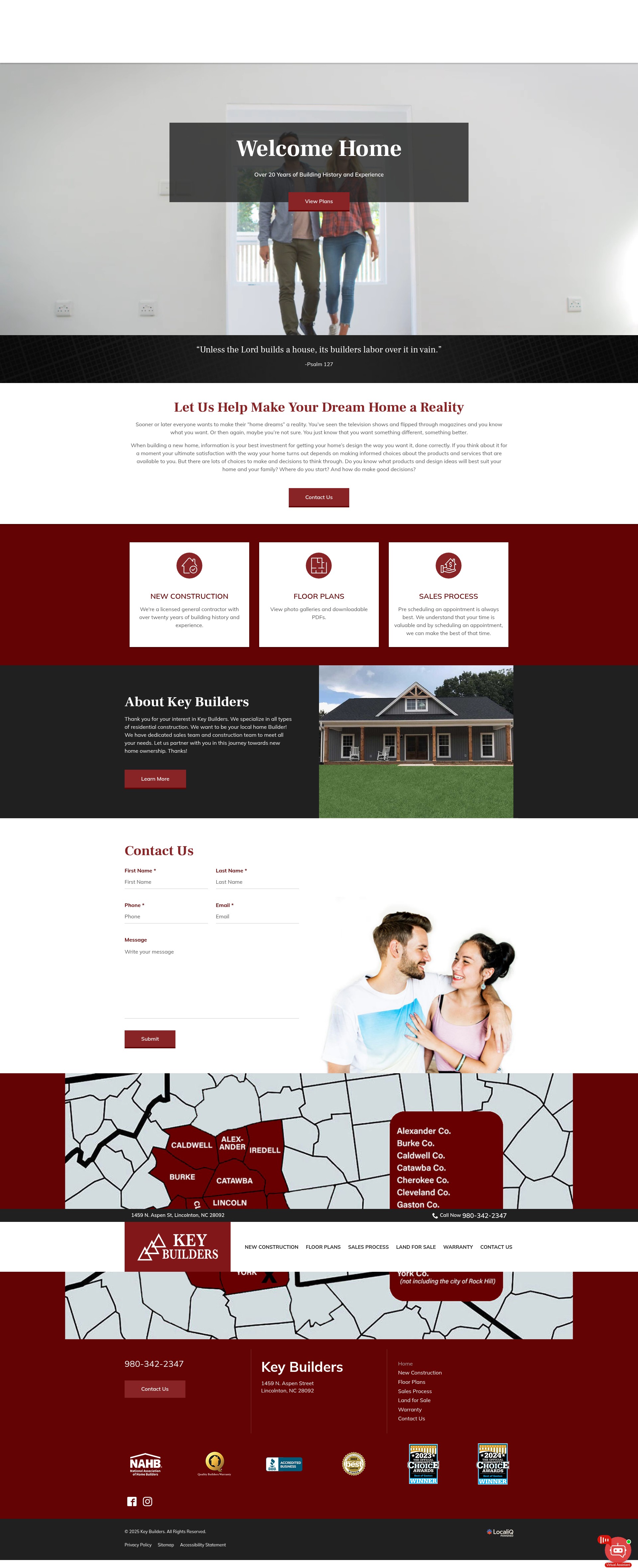 Screenshot of mykeybuilders.com