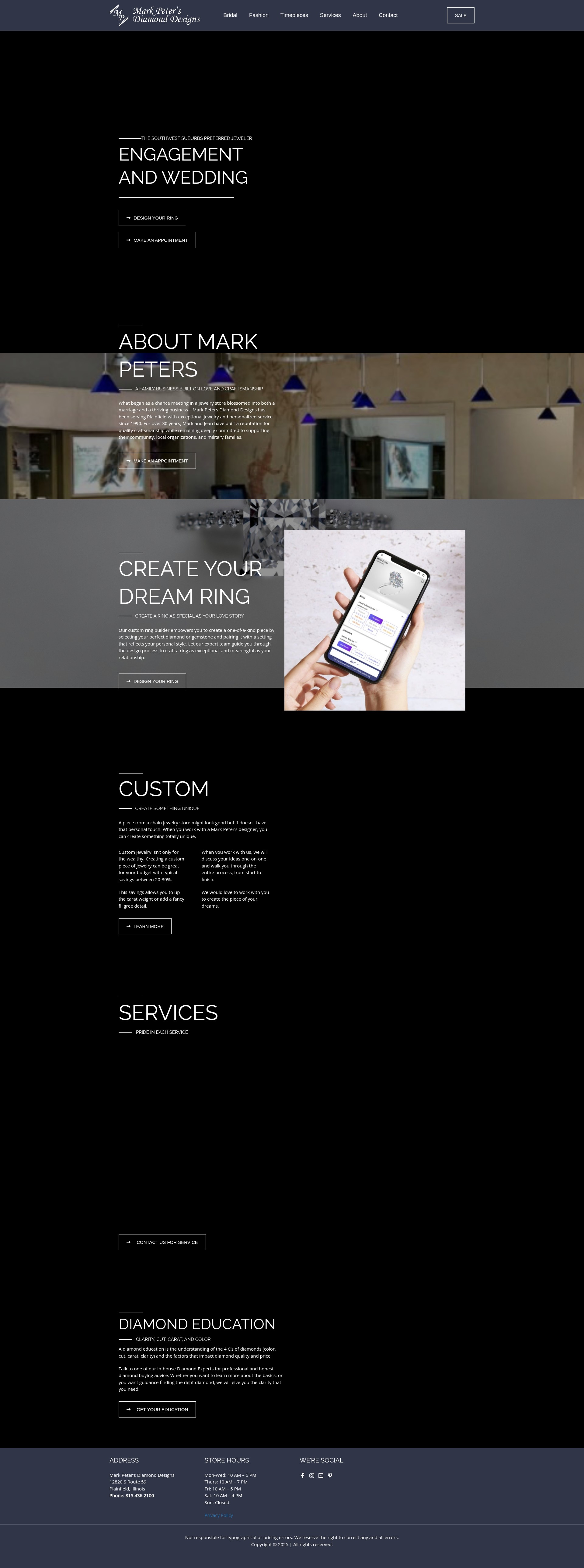 Screenshot of mymarkpeters.com