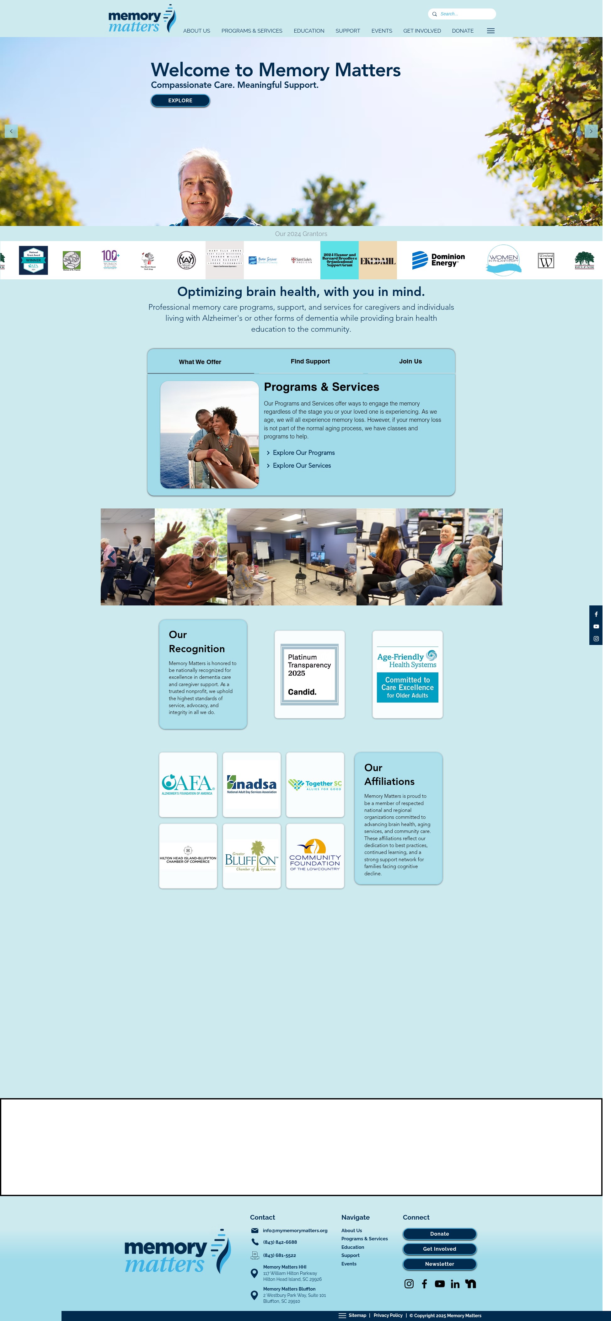 Screenshot of mymemorymatters.org