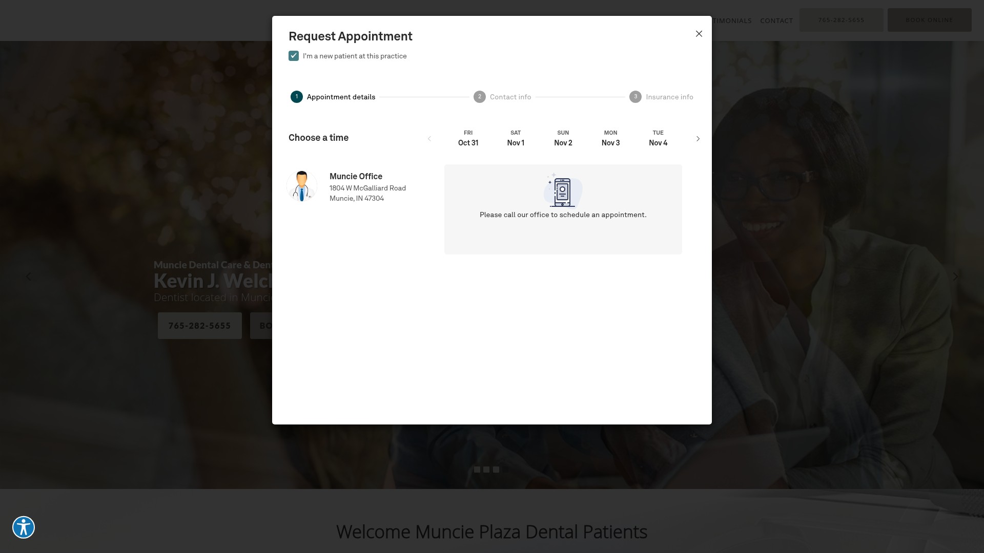 Screenshot of mymunciedentalcare.com