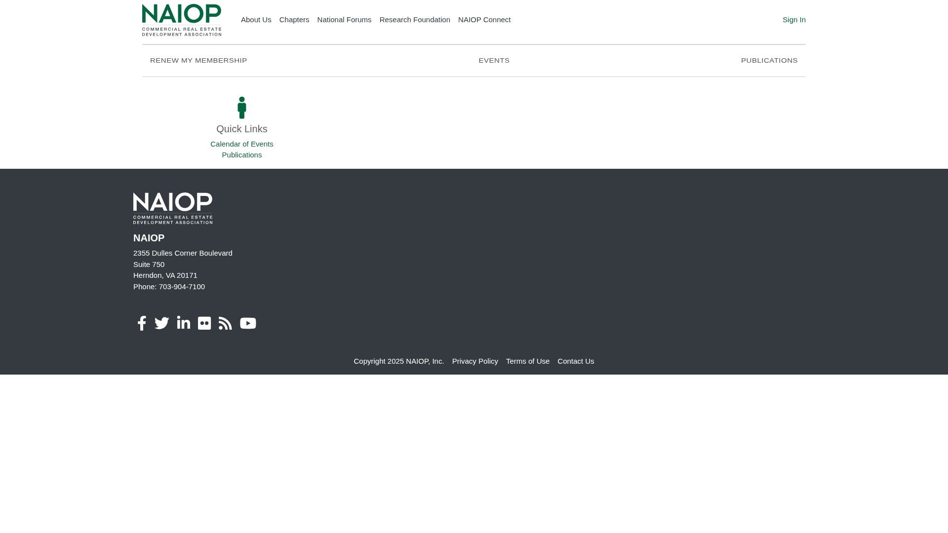 Screenshot of mynaiop.naiop.org
