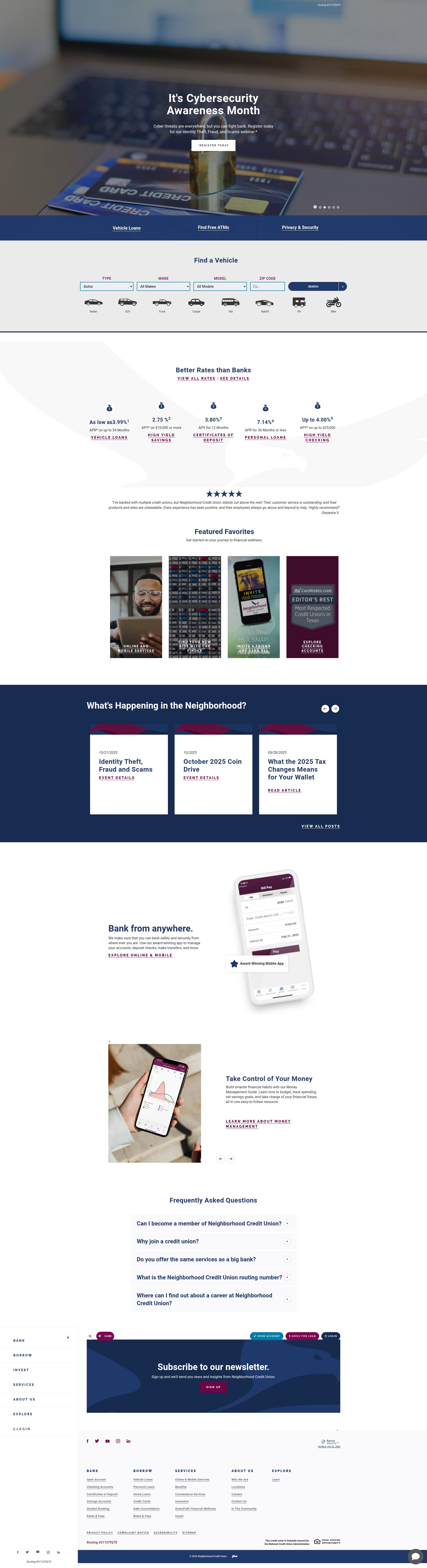 Screenshot of myncu.com