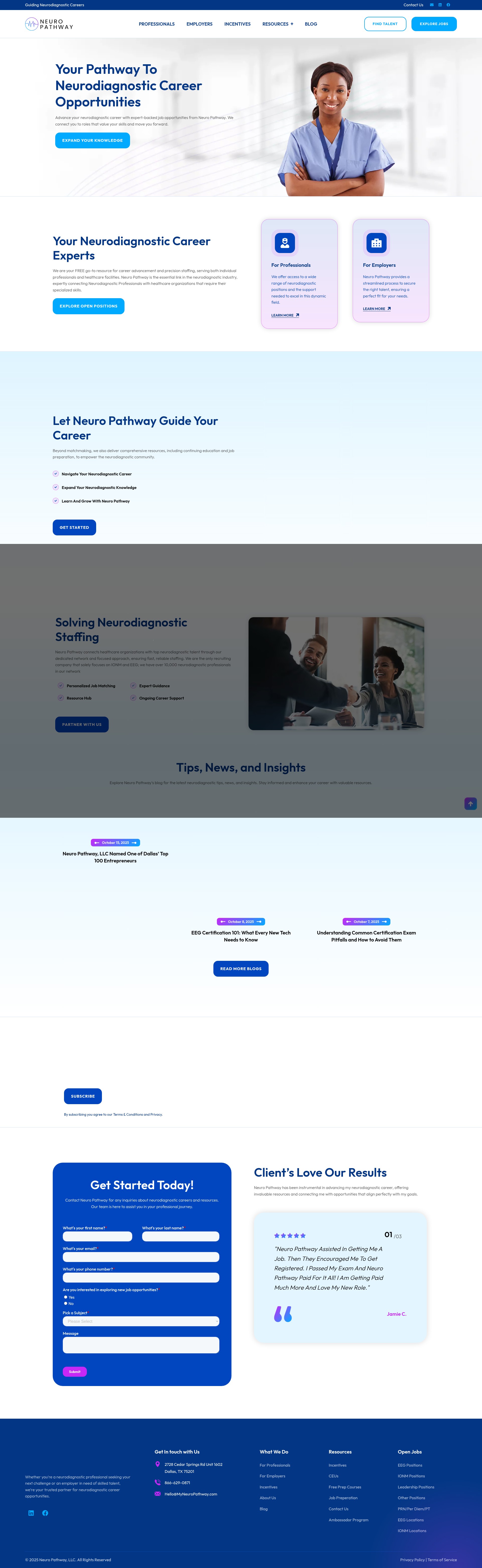 Screenshot of myneuropathway.com