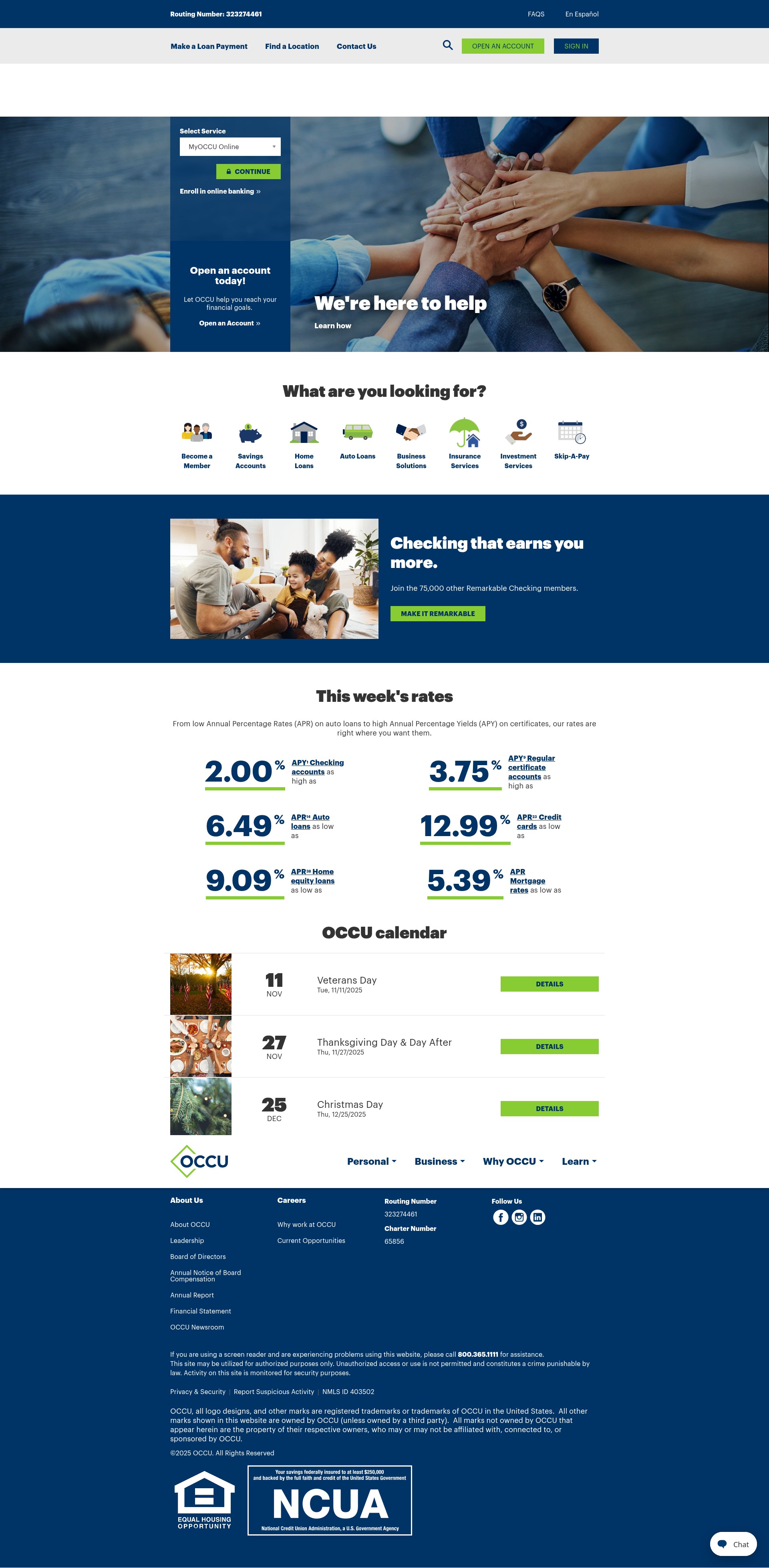 Screenshot of myoccu.org