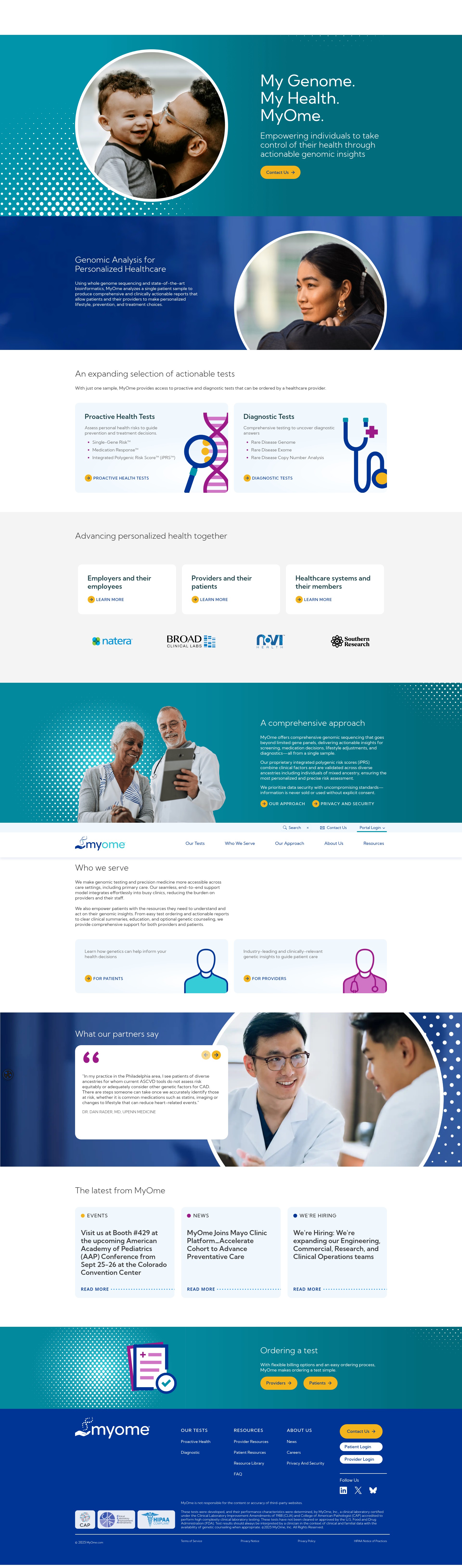 Screenshot of myome.com