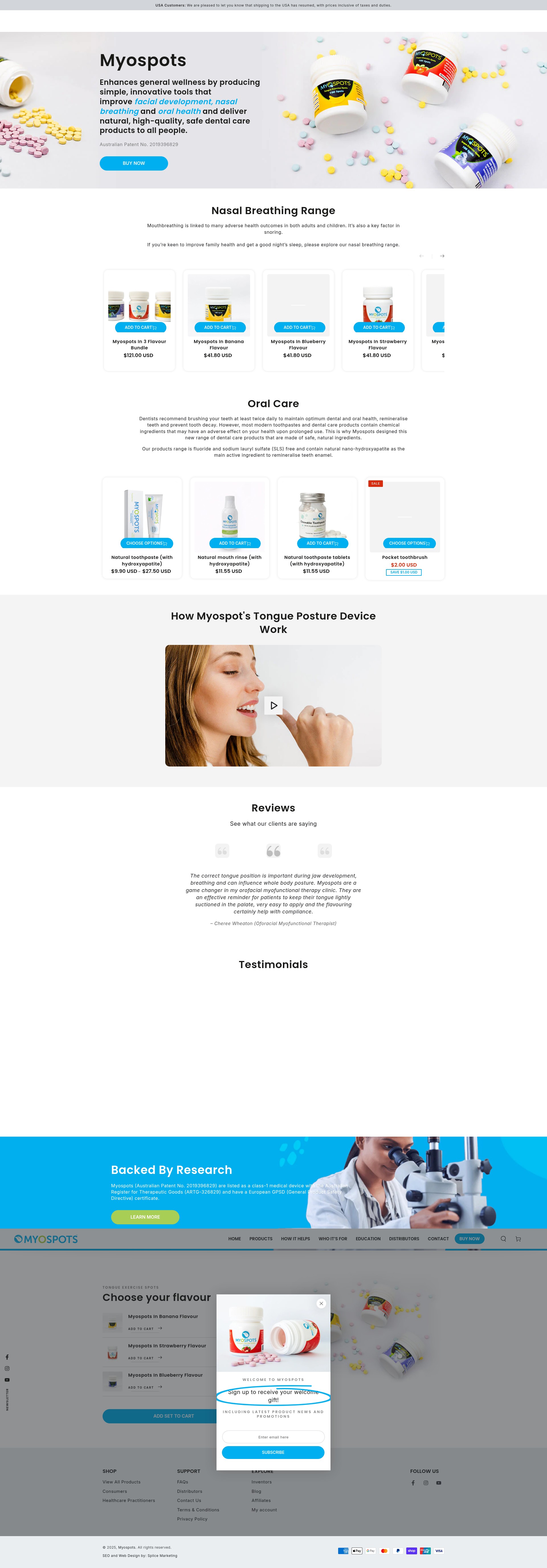 Screenshot of myospots.com