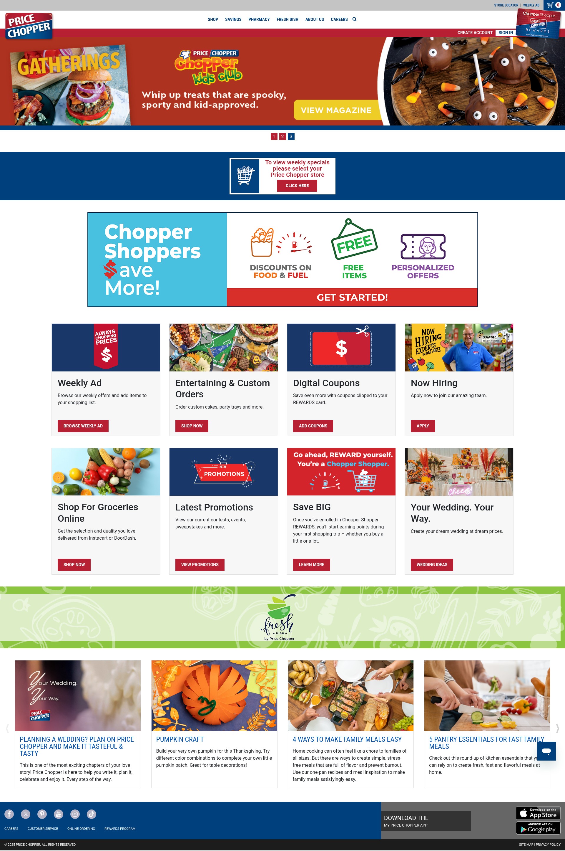 Screenshot of mypricechopper.com