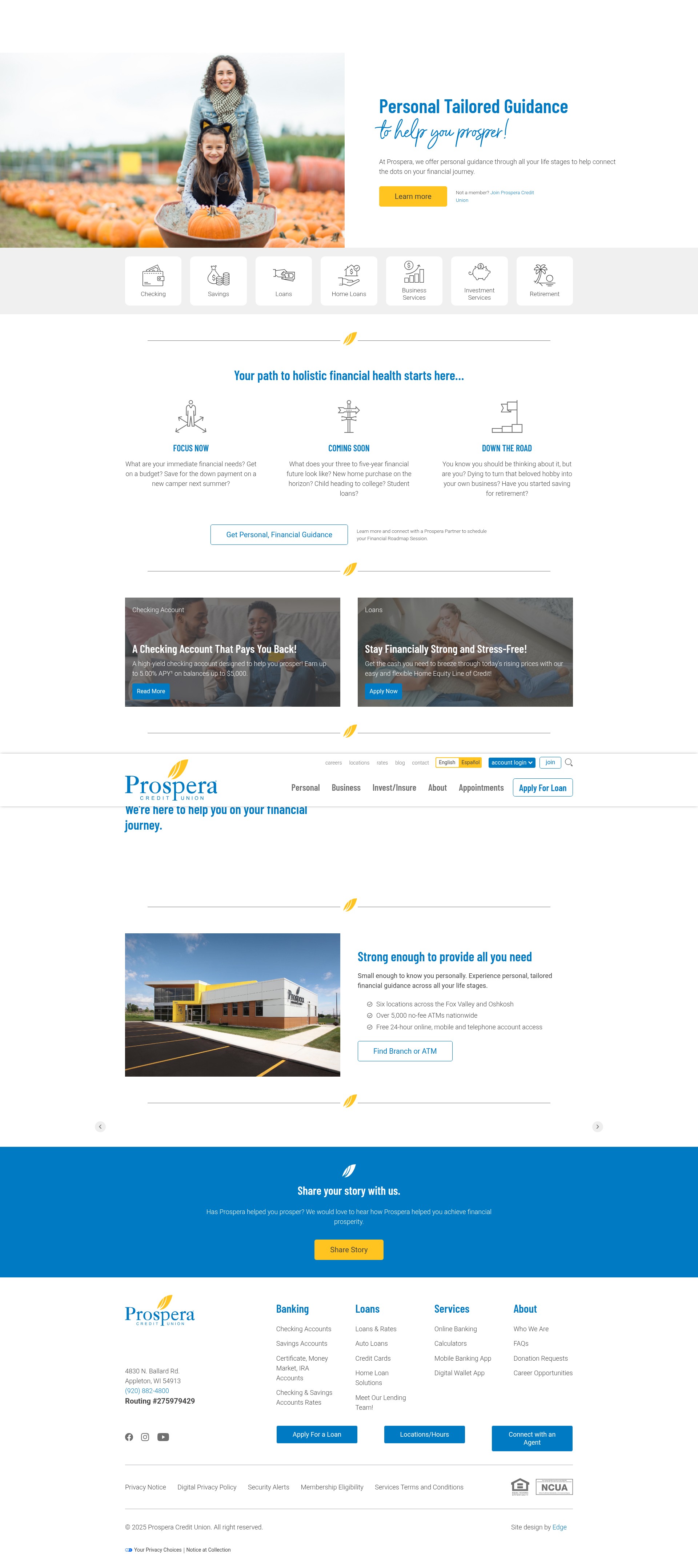 Screenshot of myprospera.com