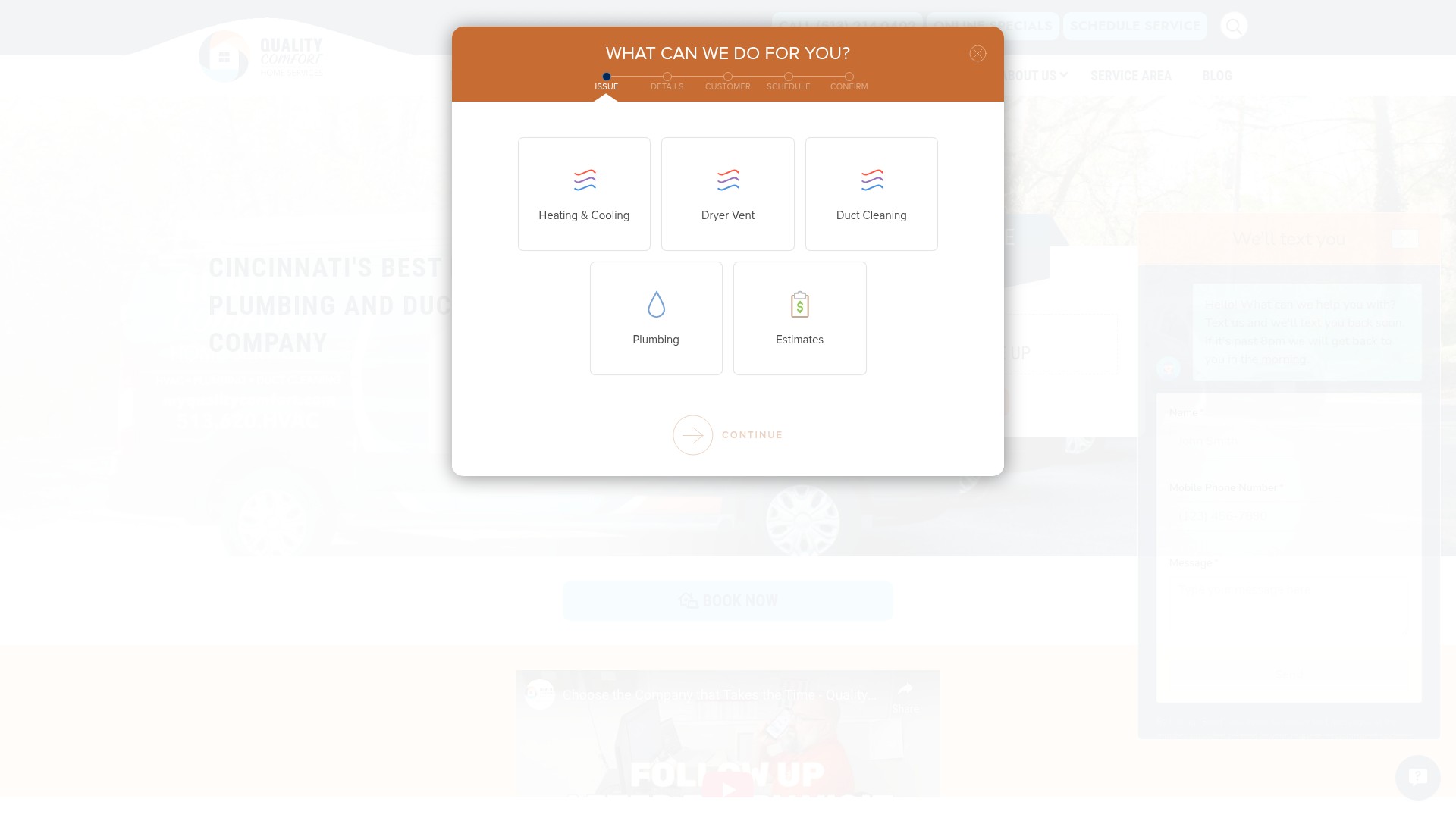 Screenshot of myqualitycomfort.com
