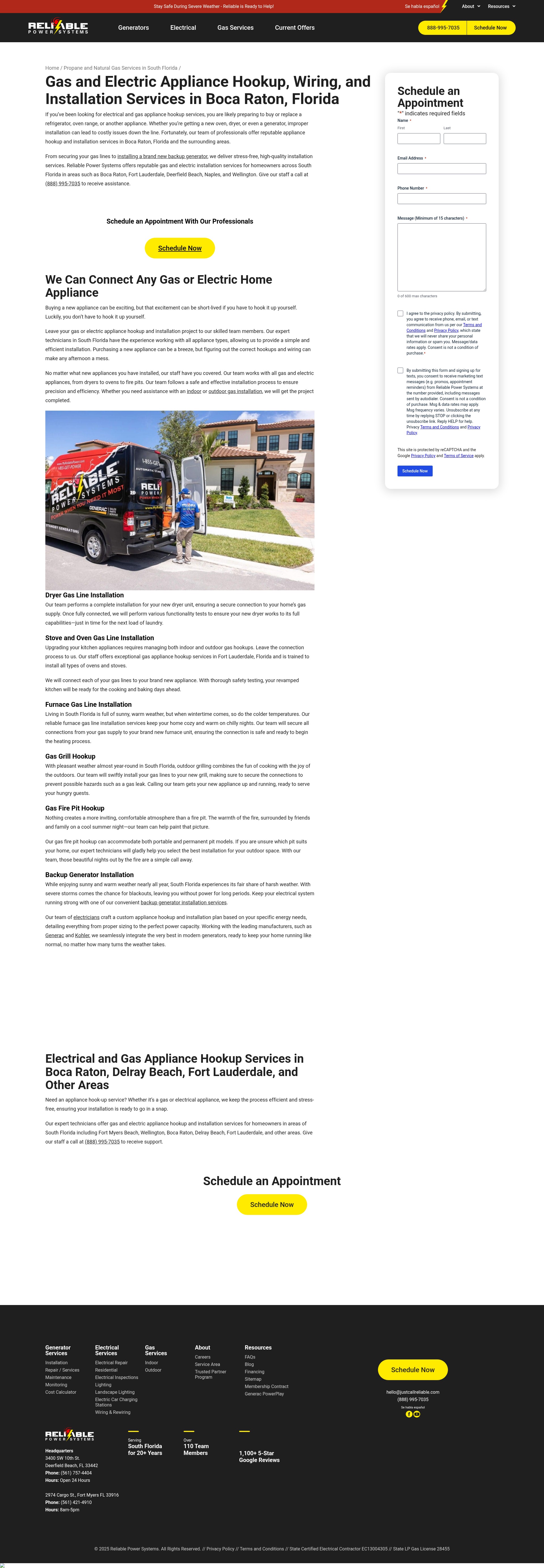 Screenshot of myreliablepower.com