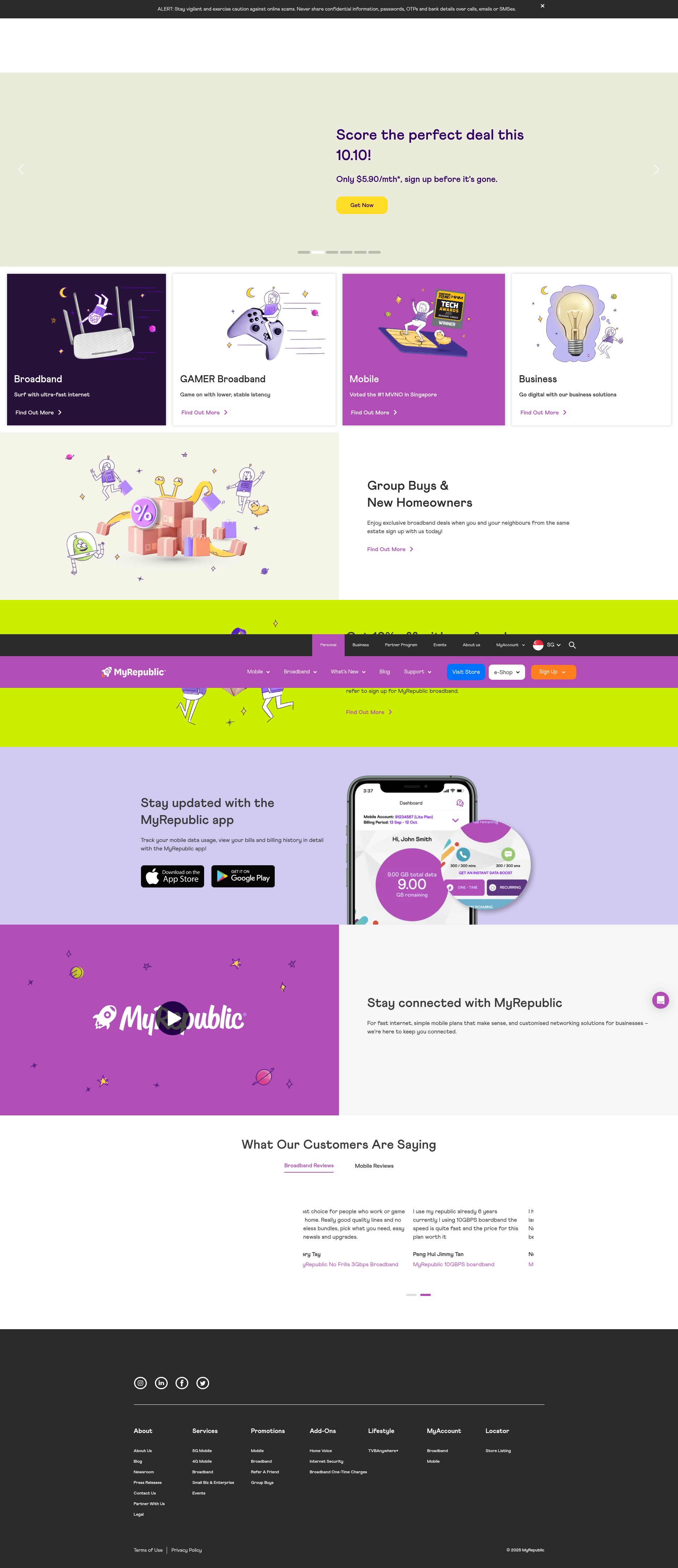 Screenshot of myrepublic.net
